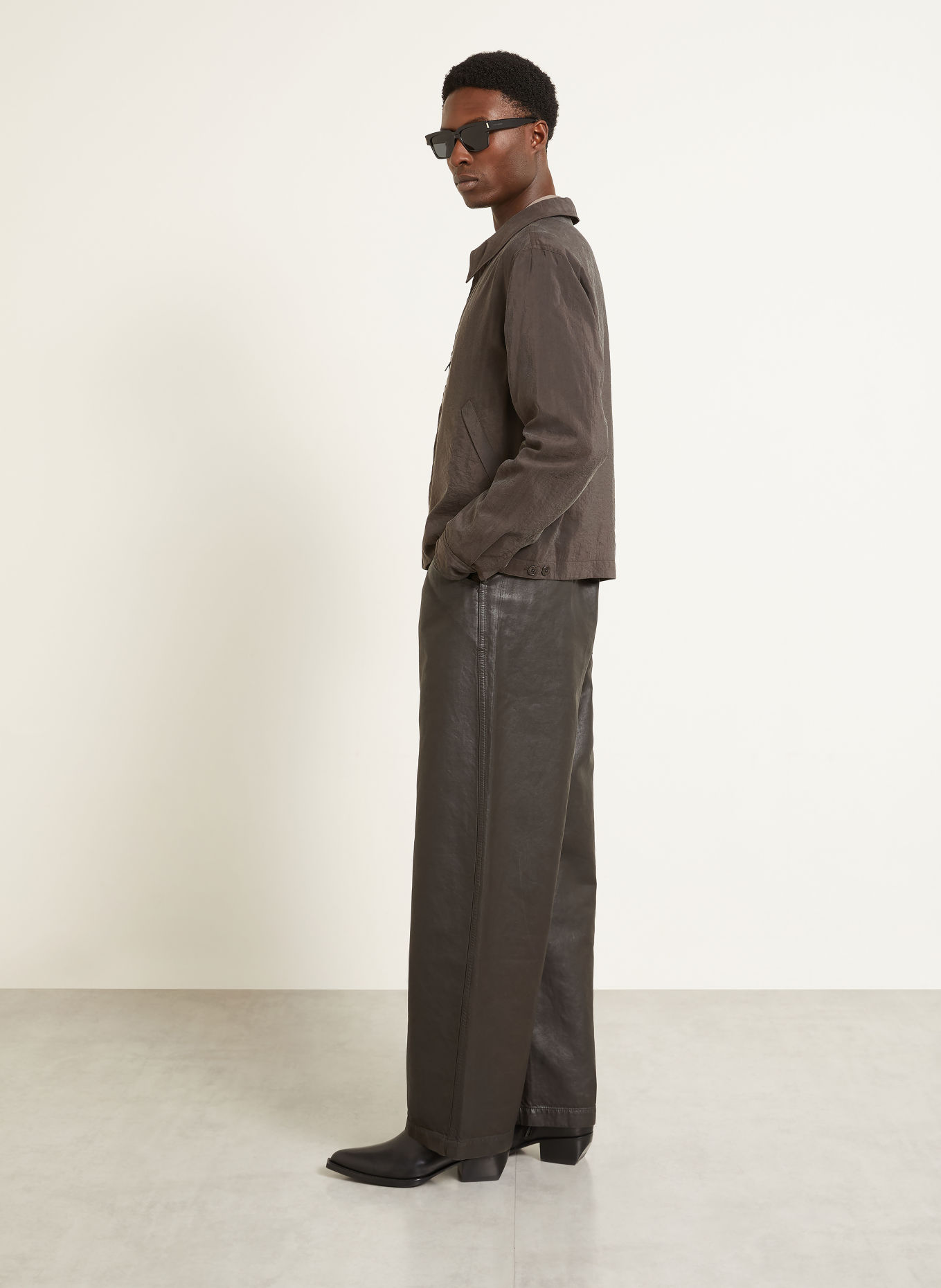 LEMAIRE Pantalon coupe régulière: NOIR