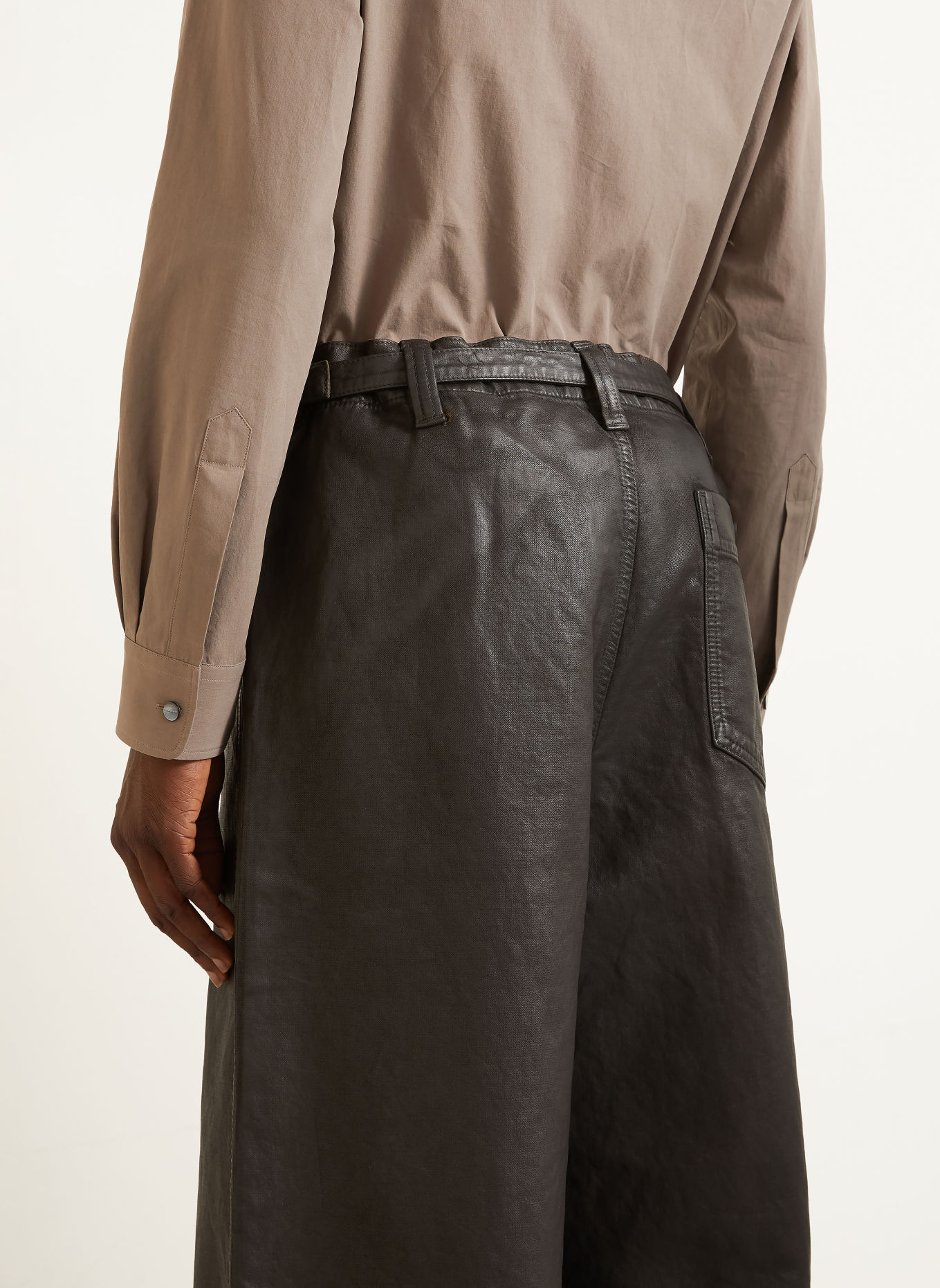 LEMAIRE Pantalon coupe régulière: NOIR
