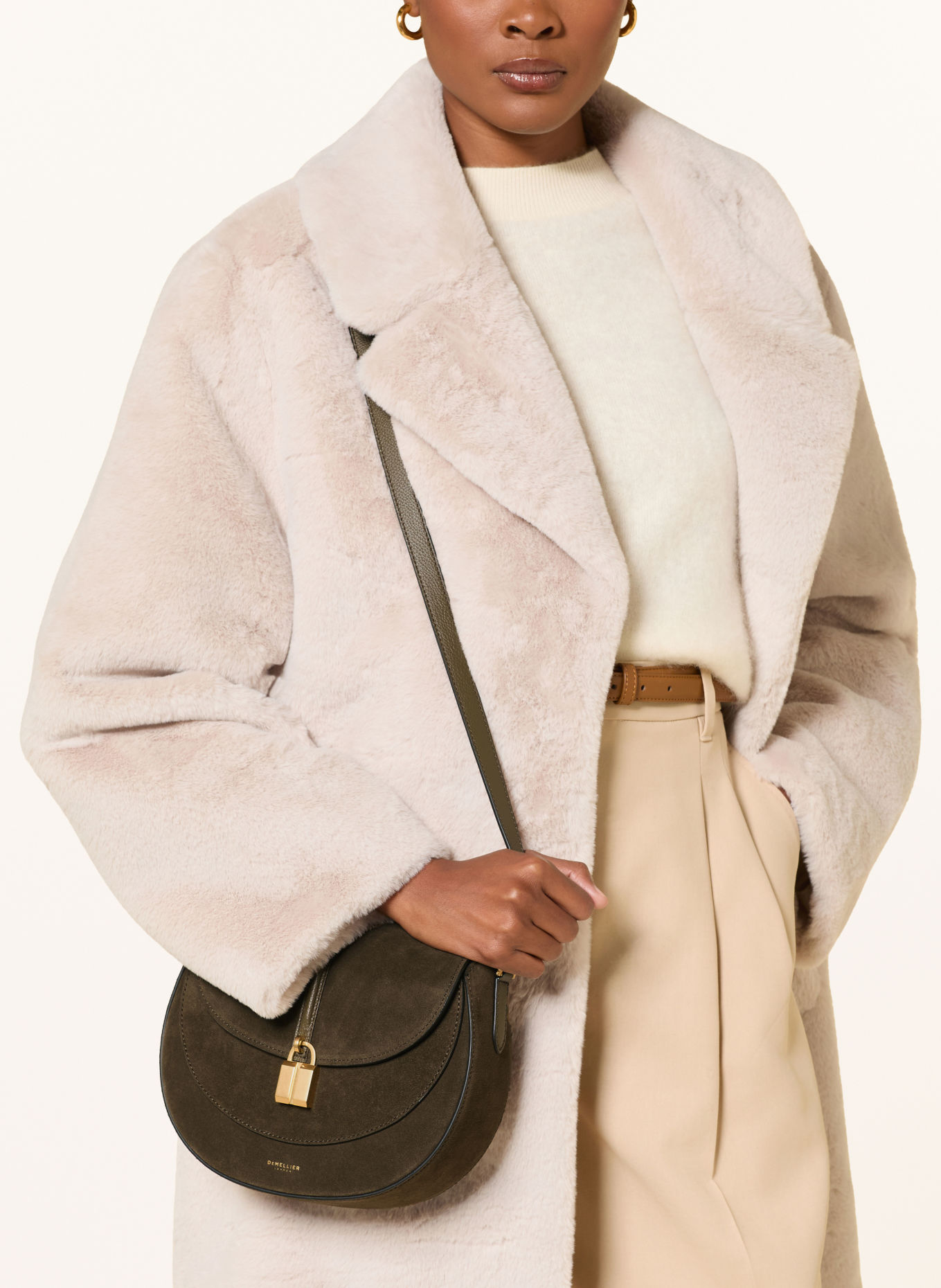 DEMELLIER THE SIENA SADDLE Handbag: BROWN