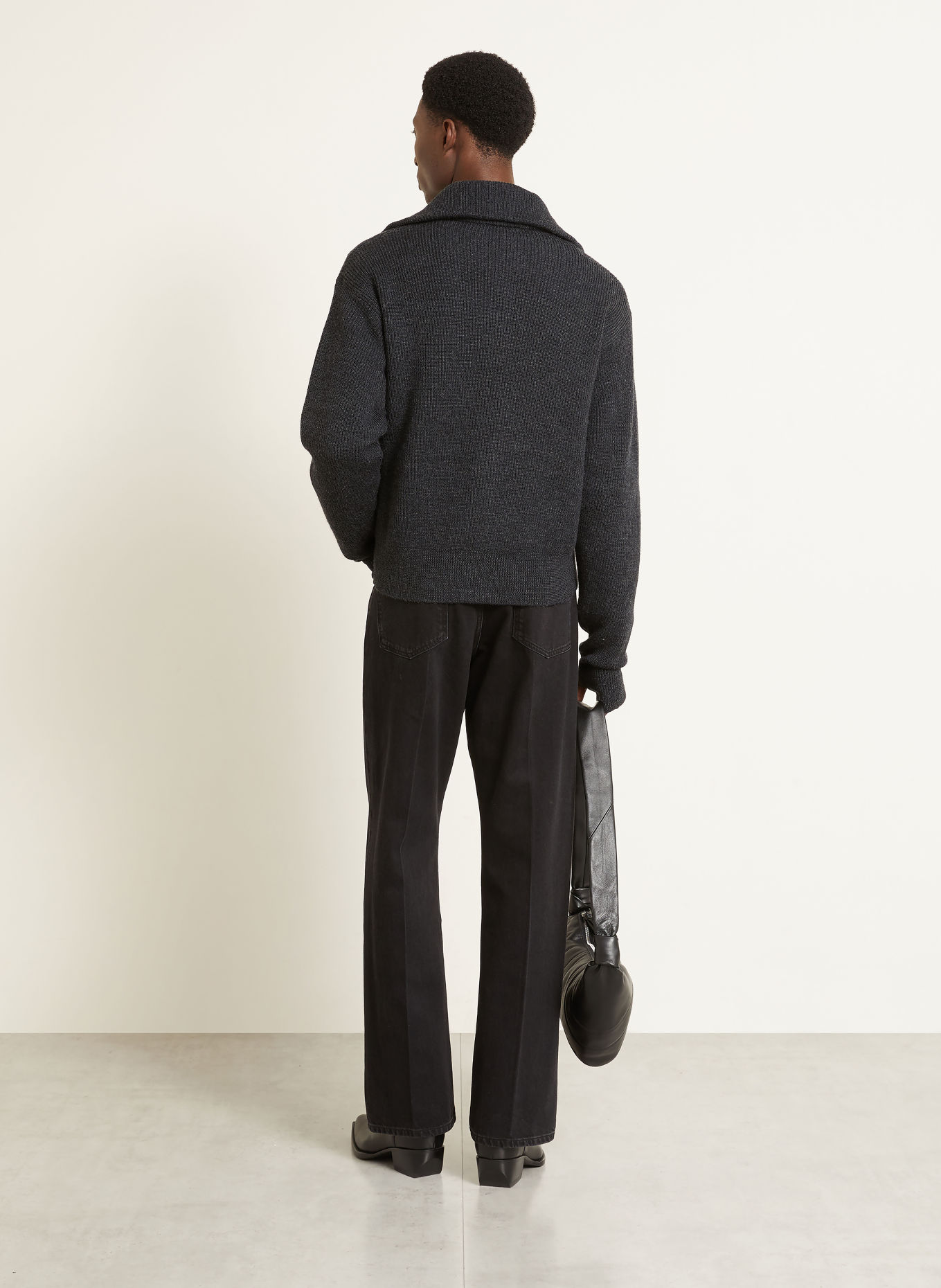 LEMAIRE Strickjacke: DUNKELGRAU