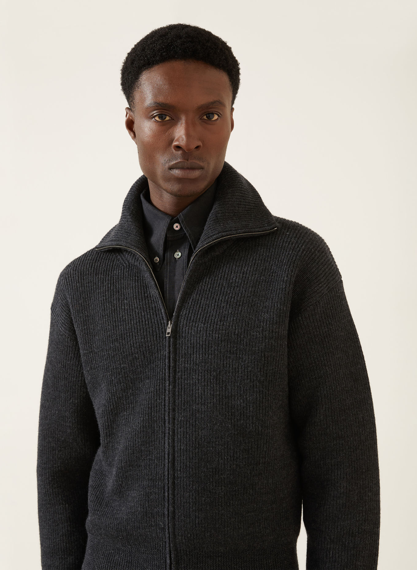 LEMAIRE Strickjacke: DUNKELGRAU
