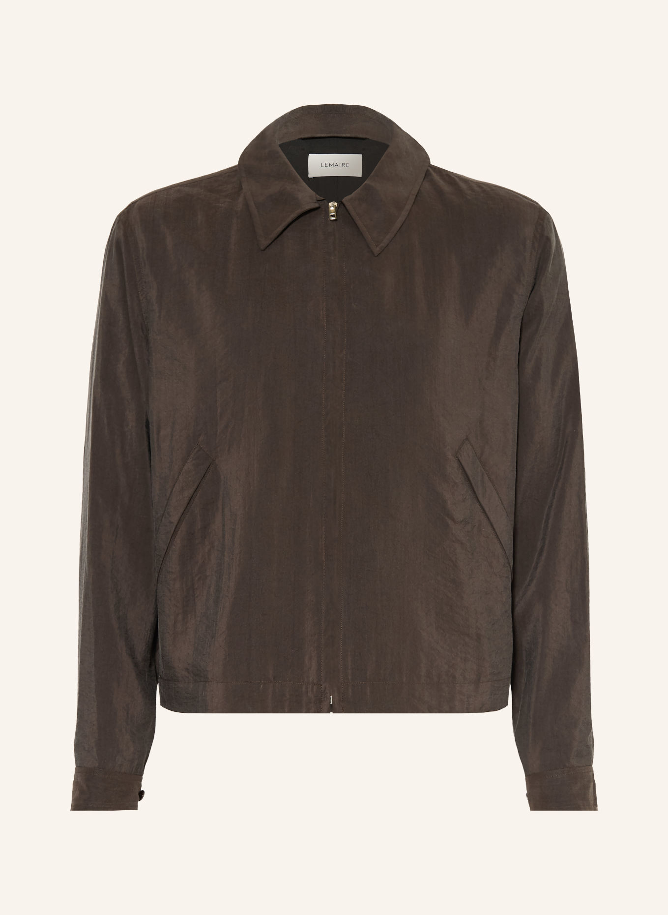 LEMAIRE Blouson mit Seide: DUNKELBRAUN