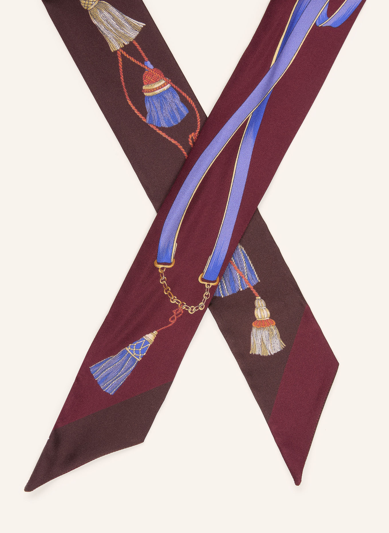 ETRO Seidenschal: DUNKELROT / CAMEL / BLAU