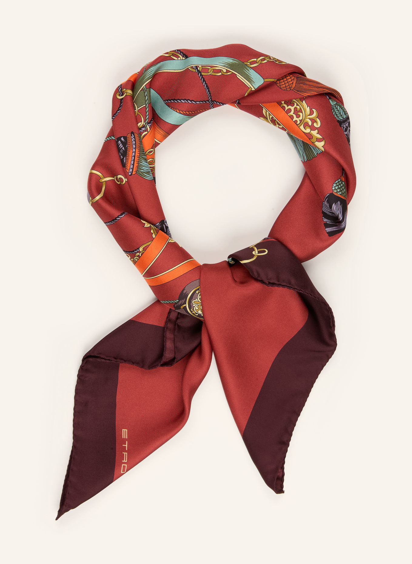 ETRO Seidentuch: ROT / DUNKELROT