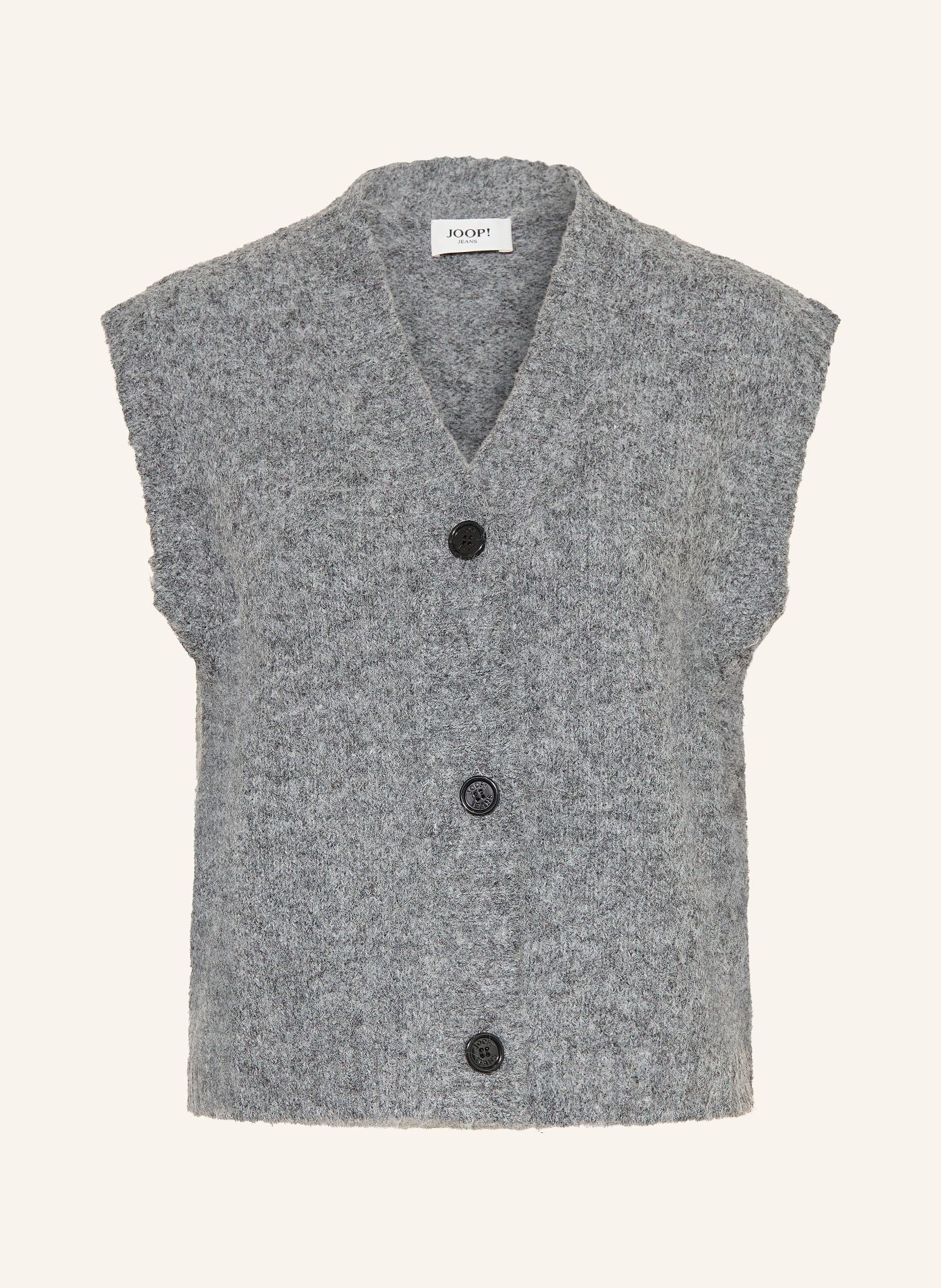 JOOP! JEANS Gebreid vest KIRRA: GRIJS
