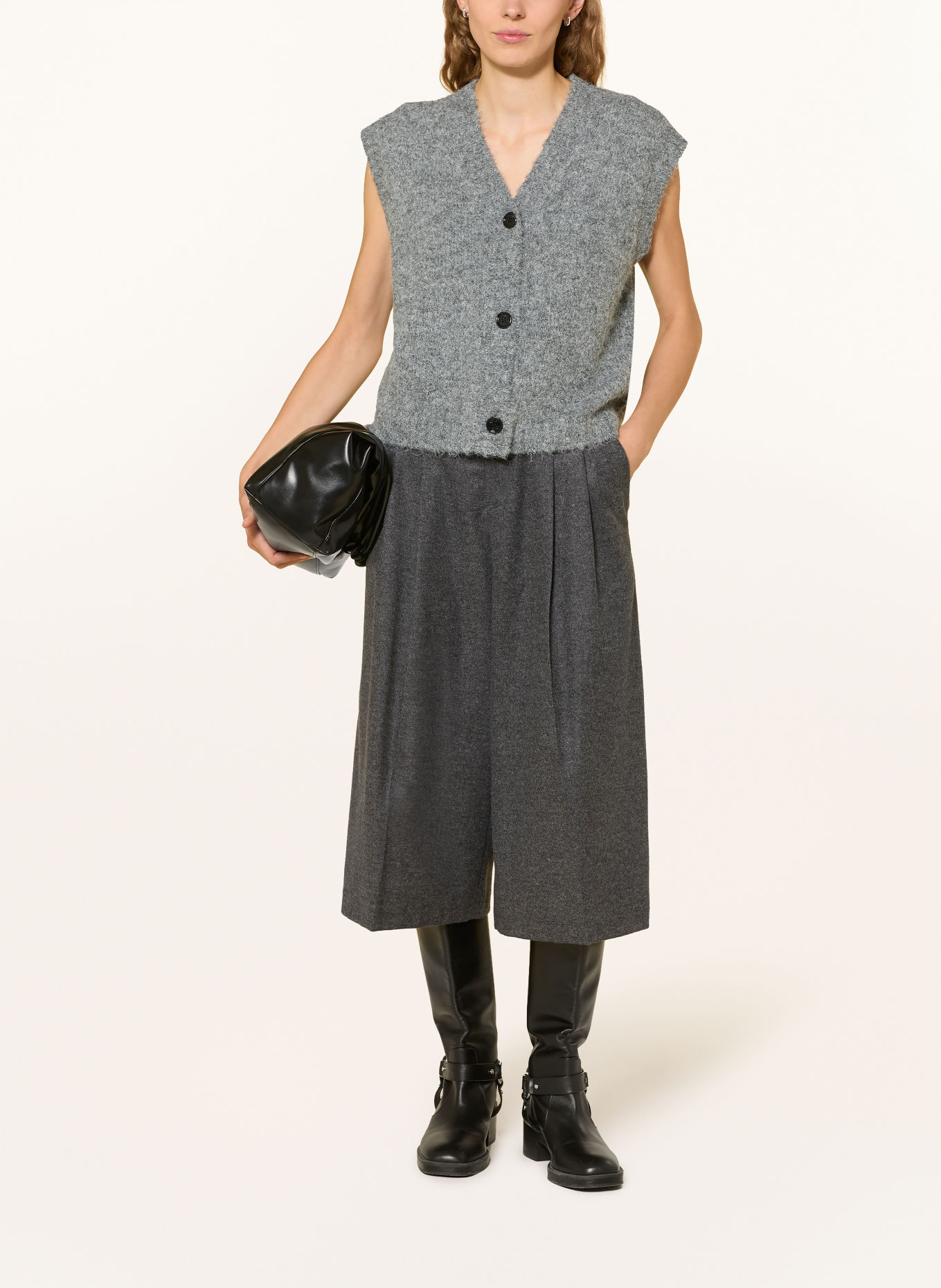 JOOP! JEANS Gebreid vest KIRRA: GRIJS
