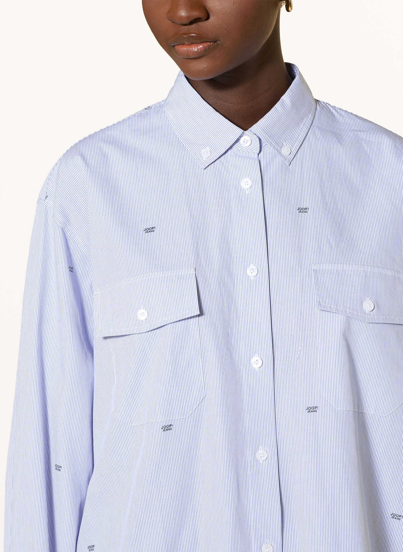 JOOP! JEANS Chemisier BLAKELY: BLEU CLAIR / BLANC