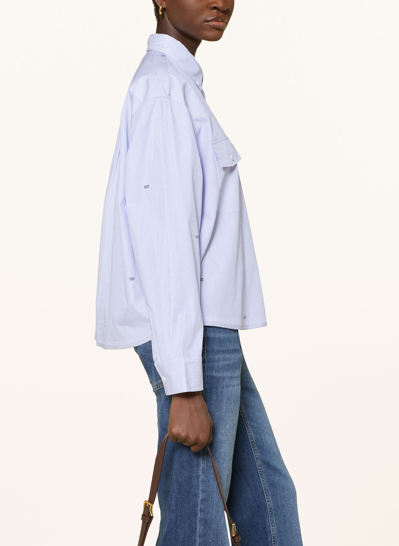 JOOP! JEANS Chemisier BLAKELY: BLEU CLAIR / BLANC