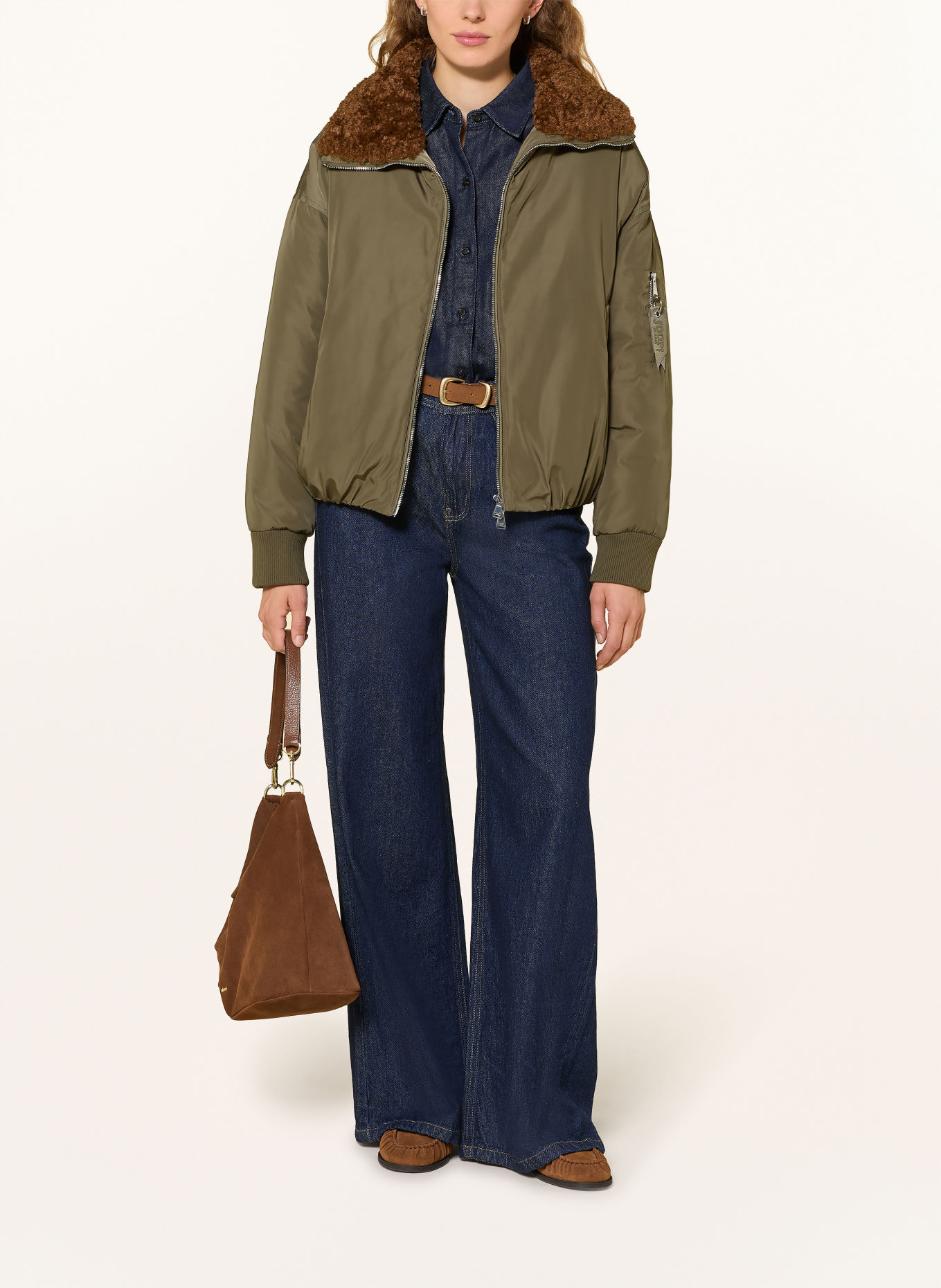 JOOP! JEANS Blouson ONORATA: KAKI / BRUIN