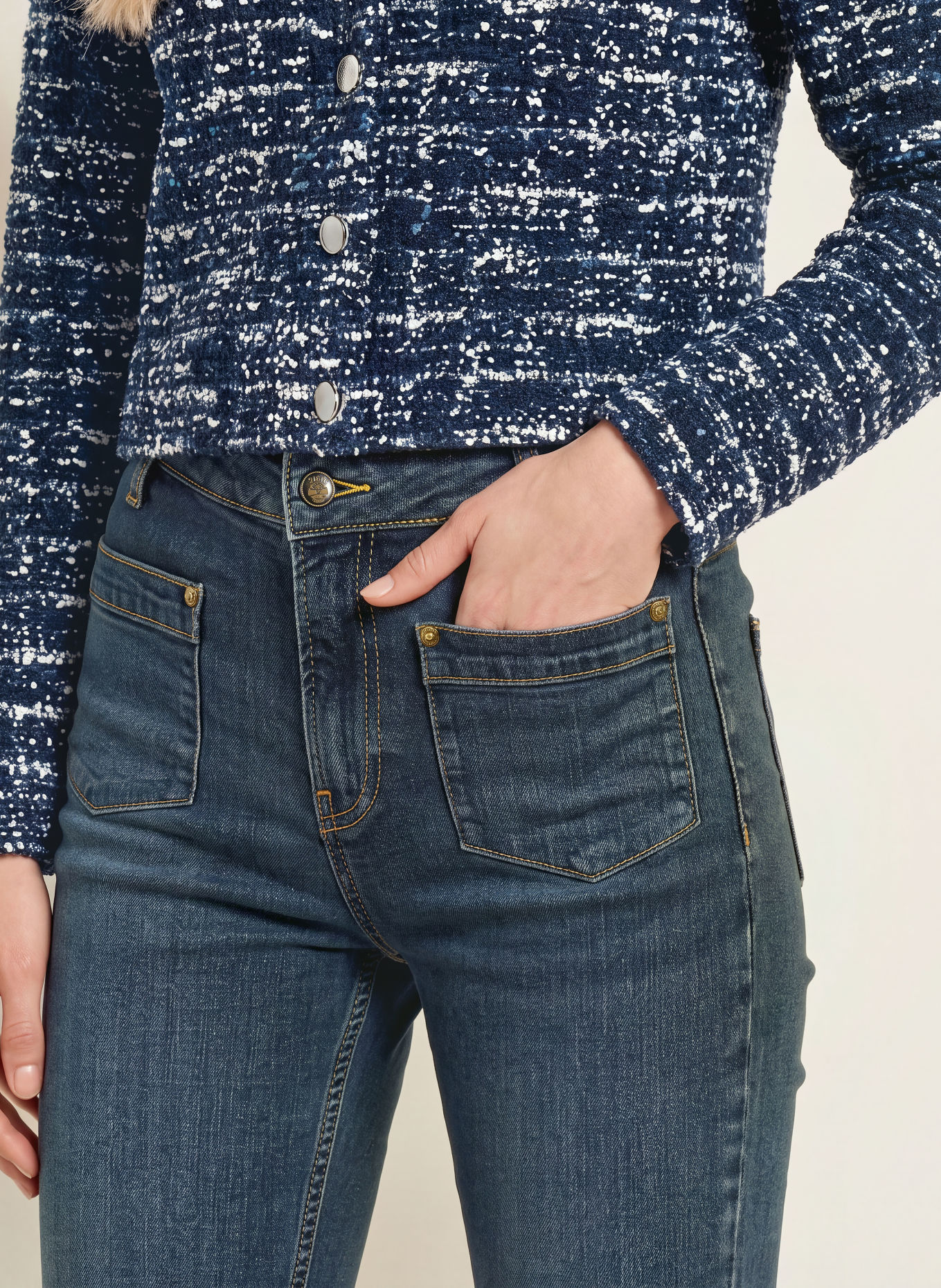 JOOP! JEANS Bootcut džíny EILENA: 414 Navy 414