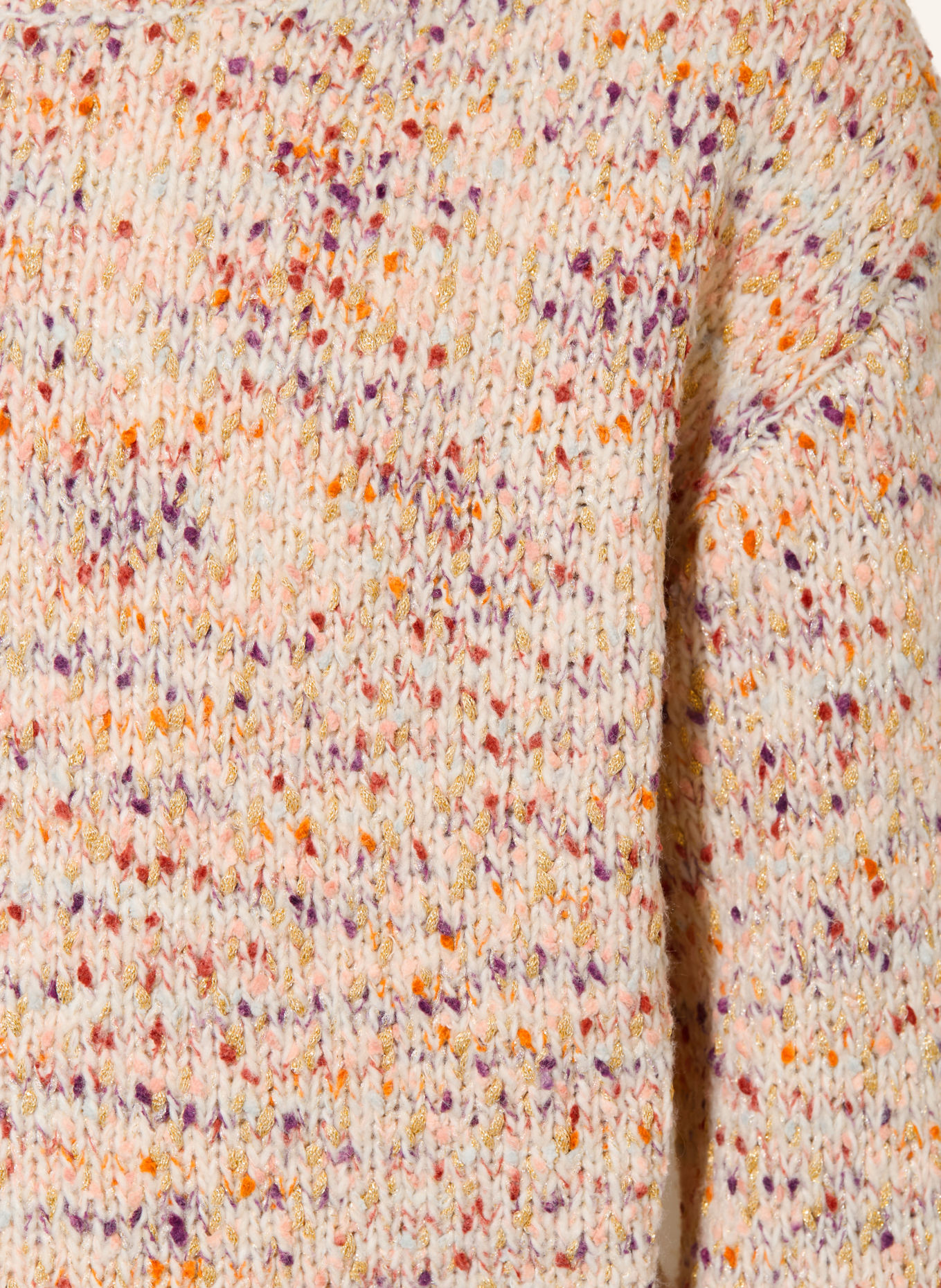 s.Oliver RED Trui met glittergaren: LICHTBRUIN / GOUD / PAARS