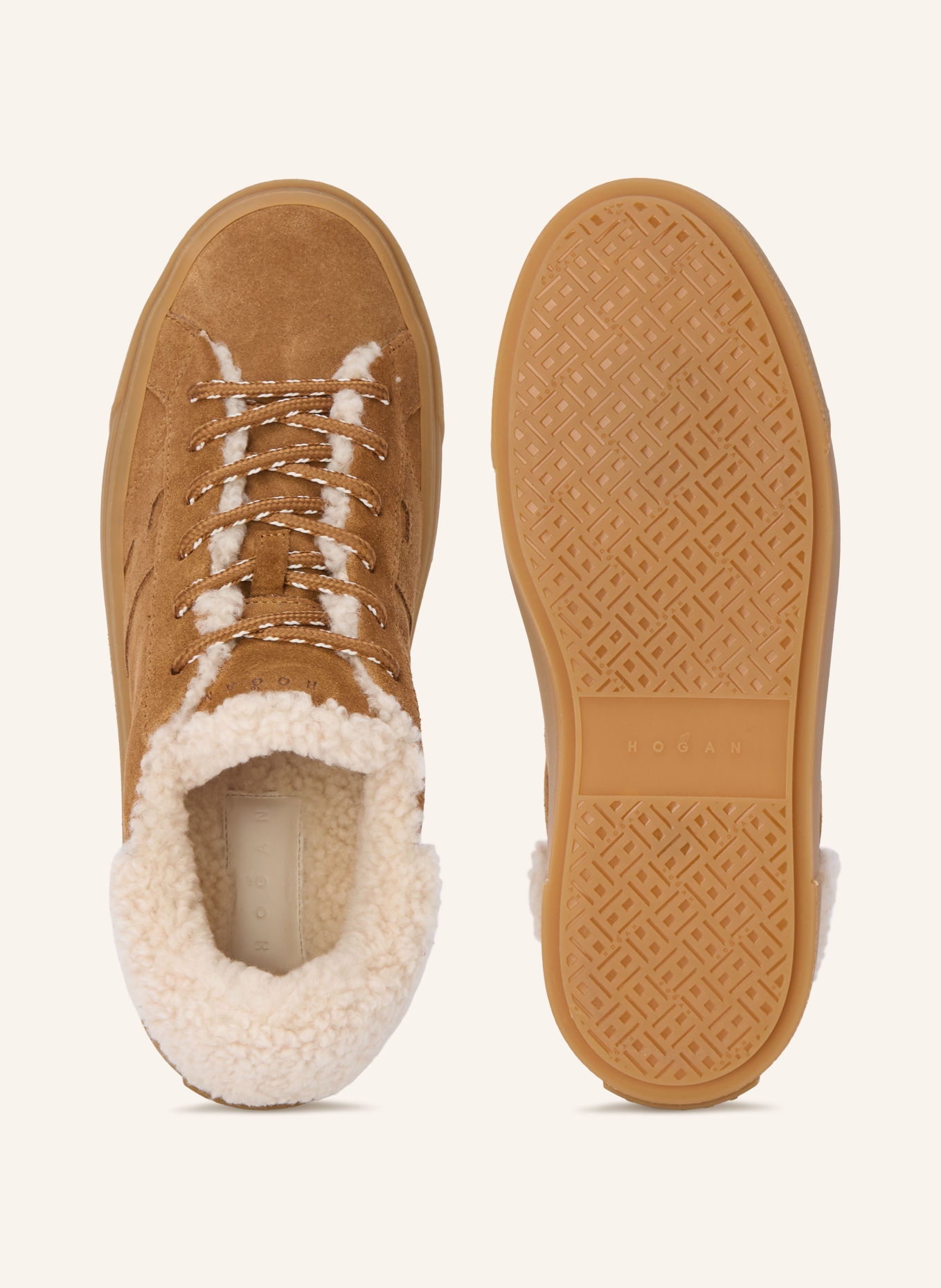 HOGAN Sneaker H705: CAMEL / CREME