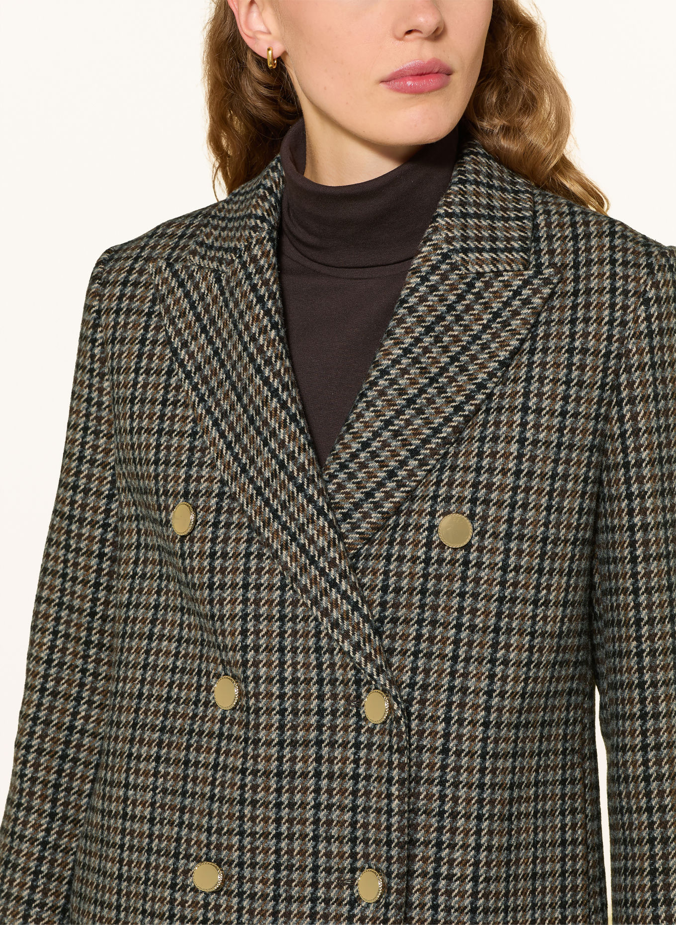 s.Oliver BLACK LABEL Kastenjacke: DUNKELBRAUN / GRAU / SCHWARZ