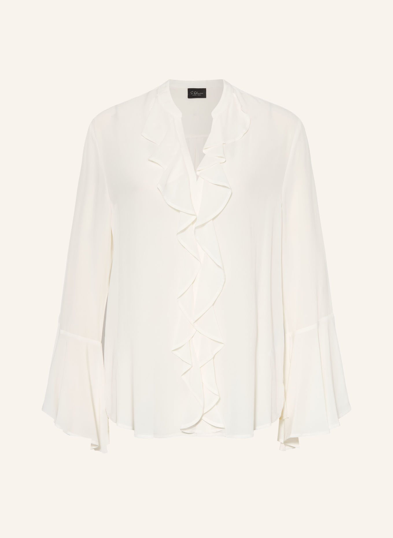 s.Oliver BLACK LABEL Blusenshirt mit Volants: WEISS