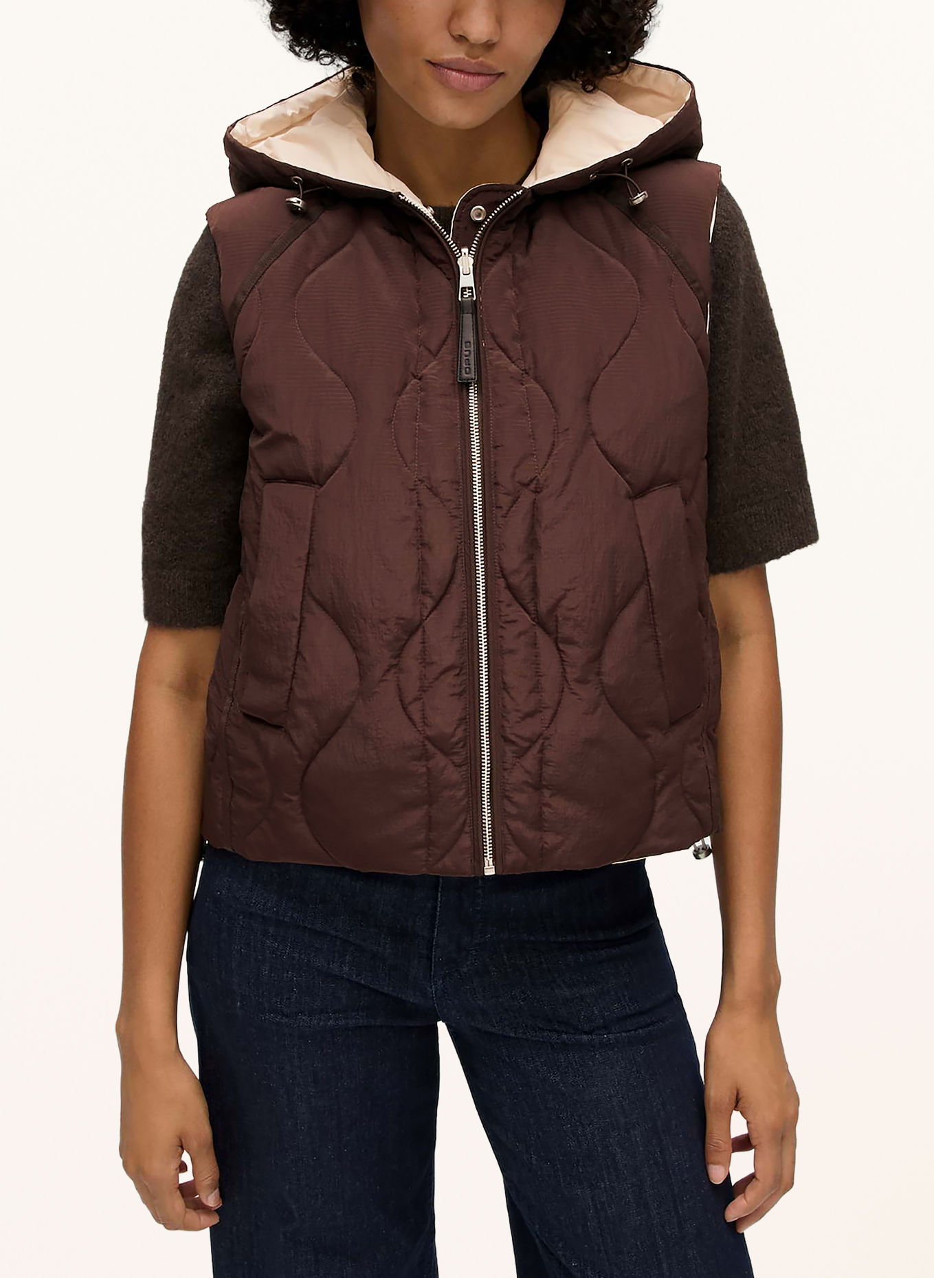 OPUS Gilet matelassé WESULA: MARRON FONCÉ