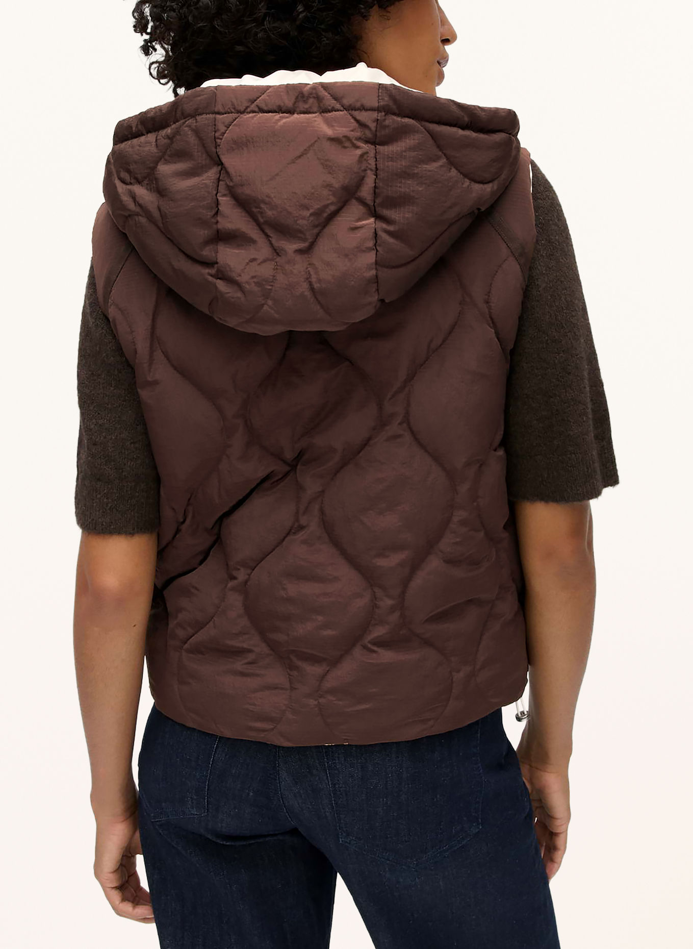 OPUS Gilet matelassé WESULA: MARRON FONCÉ