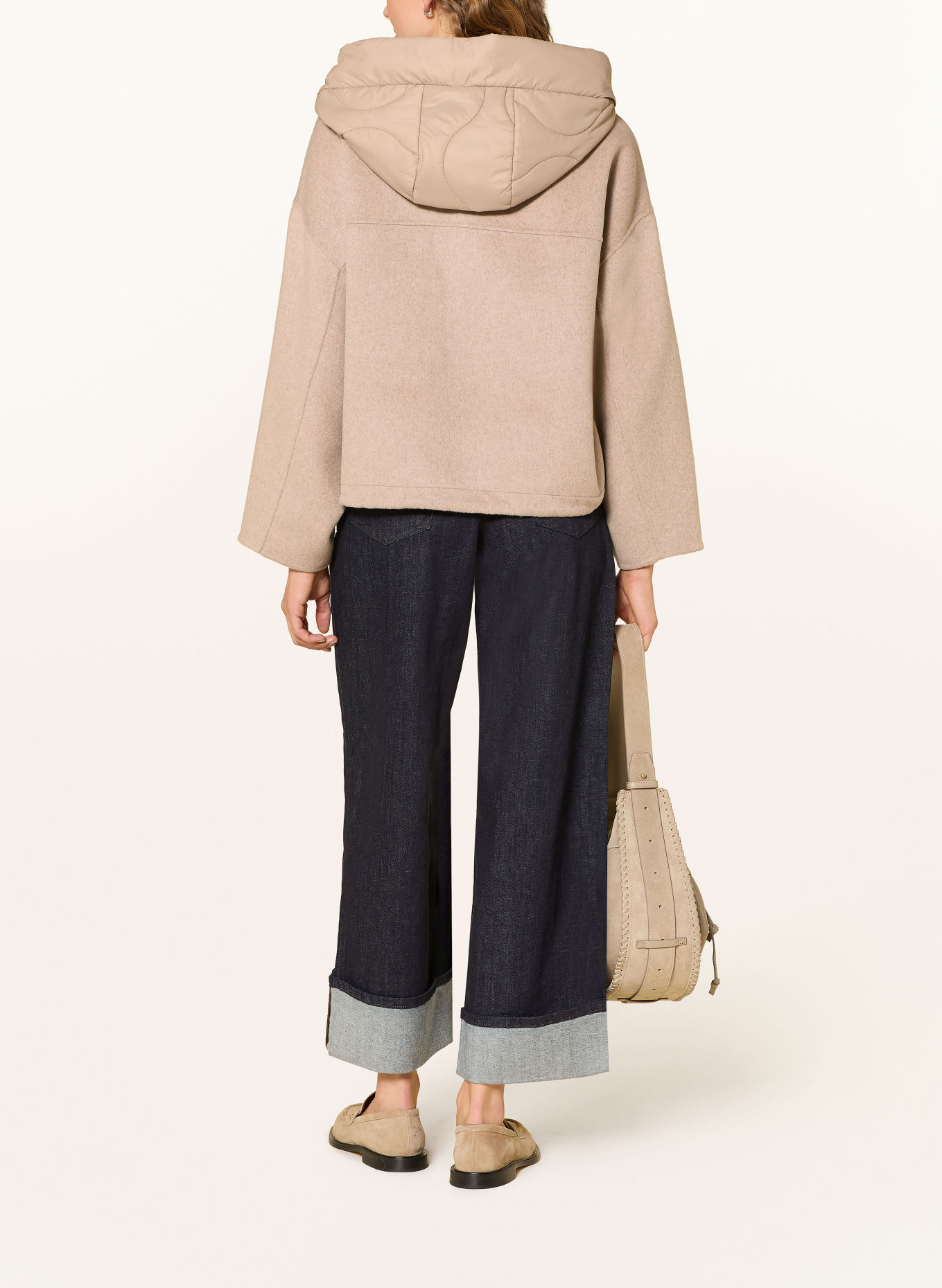 OPUS Blouson met afneembare capuchon: BEIGE