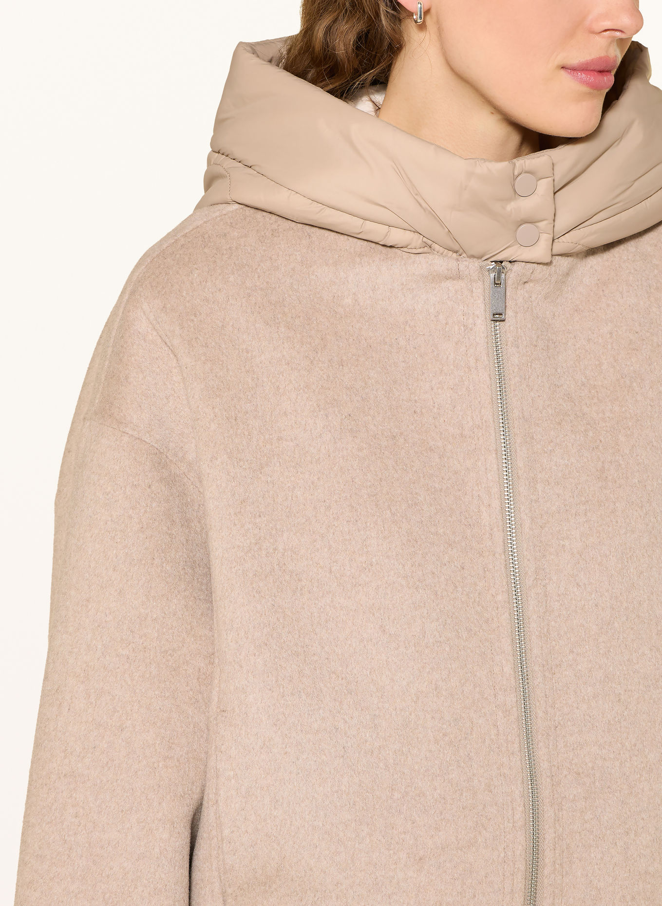 OPUS Blouson met afneembare capuchon: BEIGE