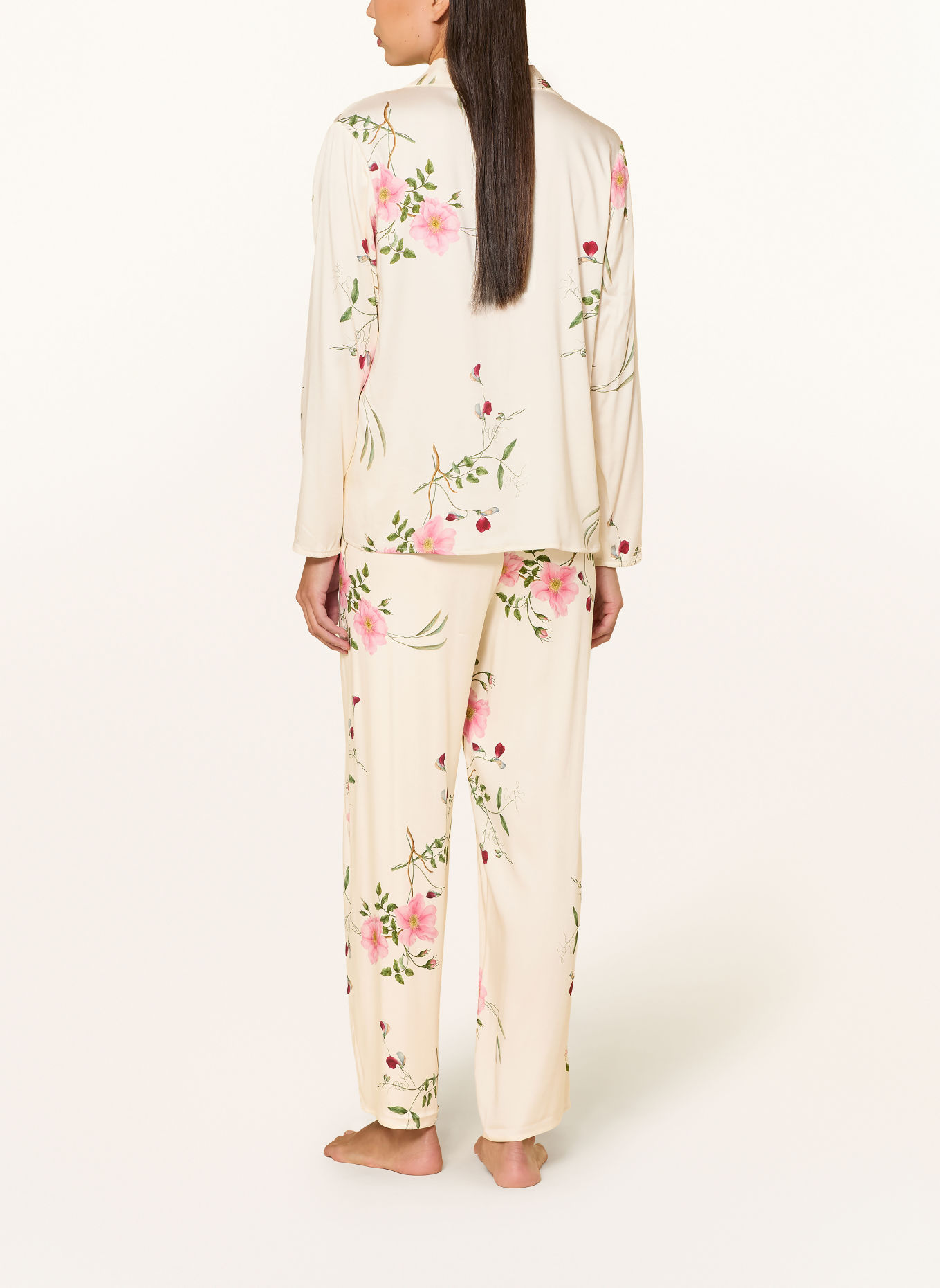 ESSENZA Pyjamabroek IDA MAREN: CRÈME / ROZE / GROEN