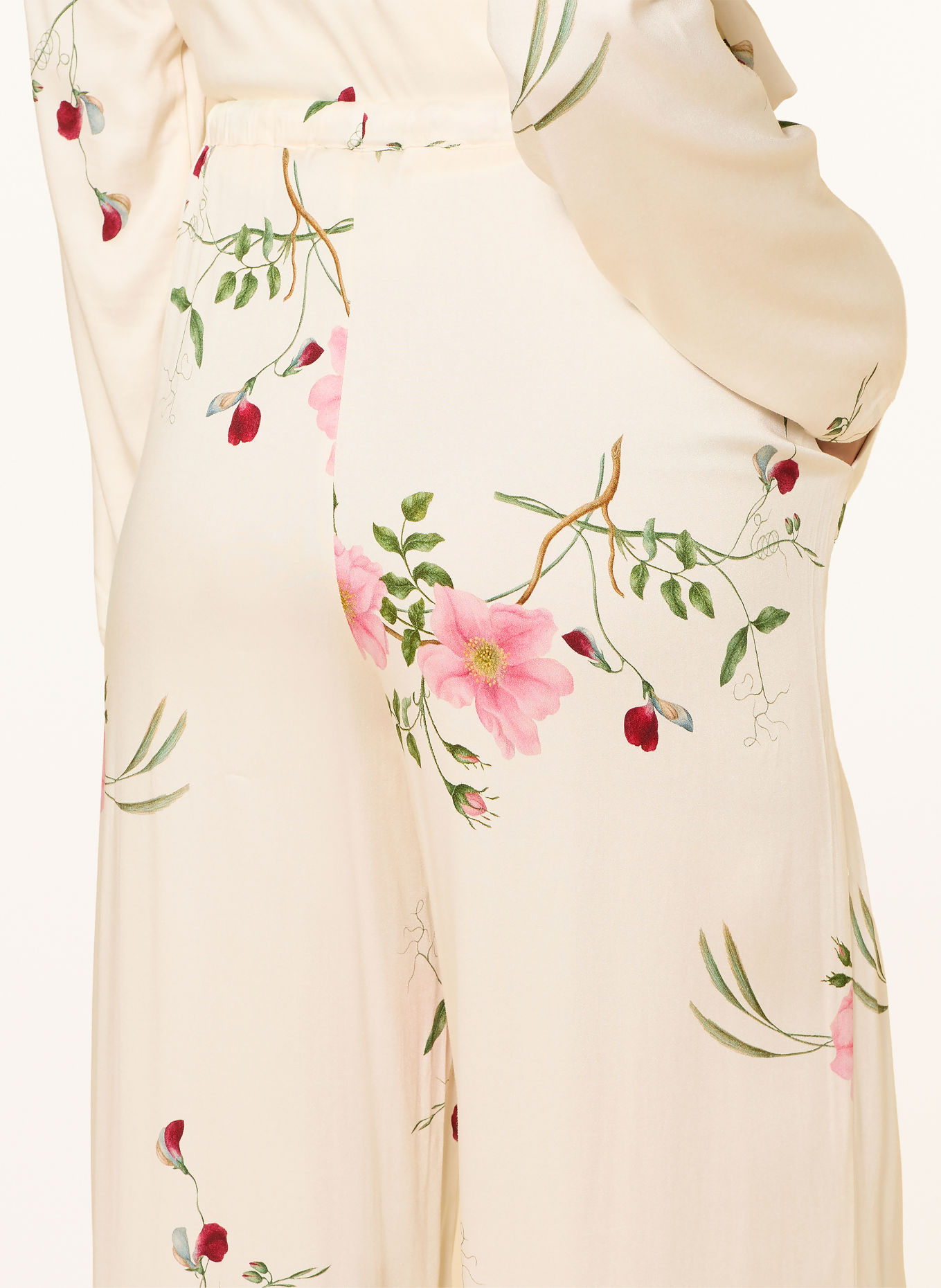 ESSENZA Pyjamabroek IDA MAREN: CRÈME / ROZE / GROEN
