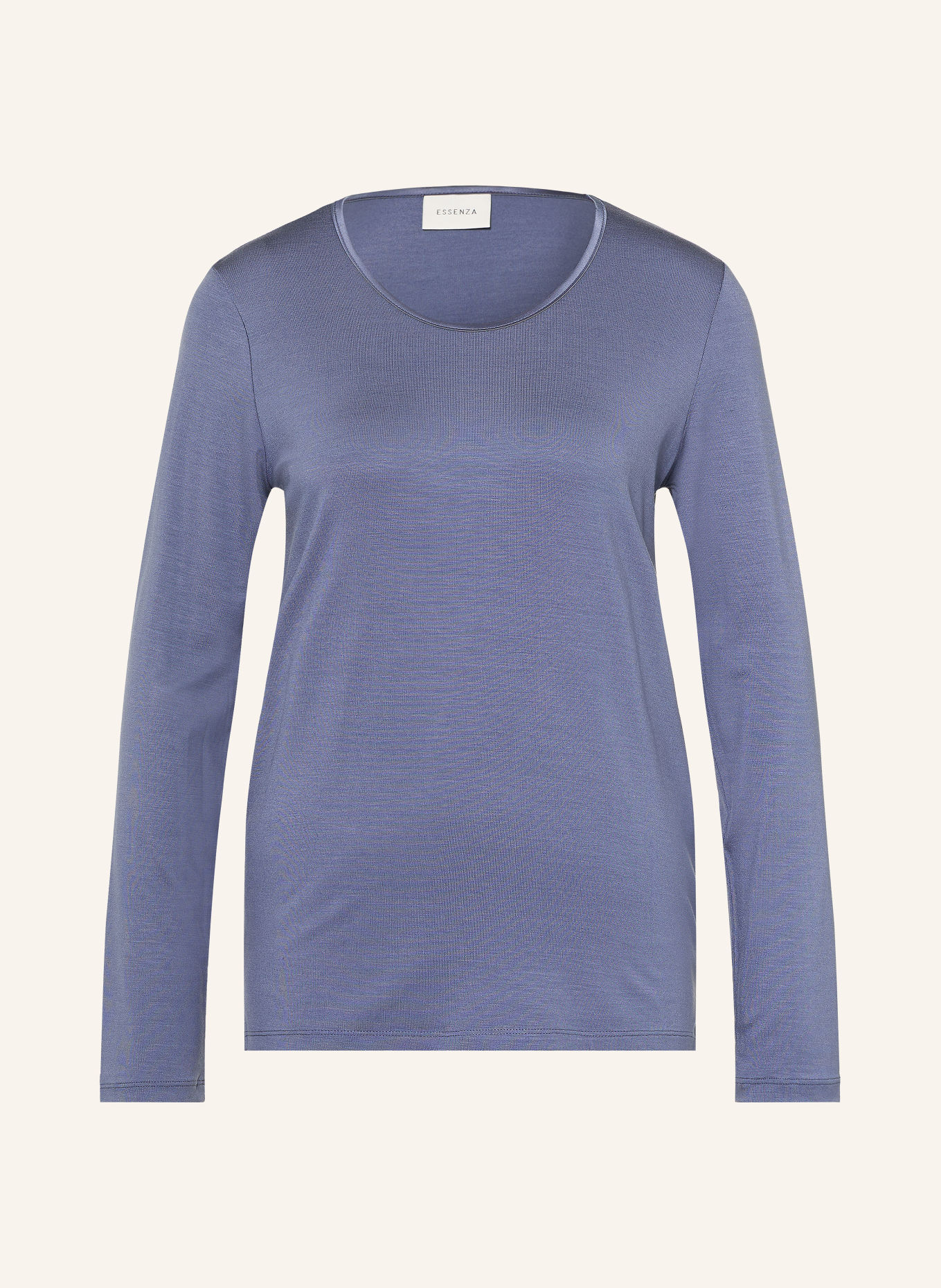 ESSENZA JULOT Solid-Color Pajama Shirt: BLUE
