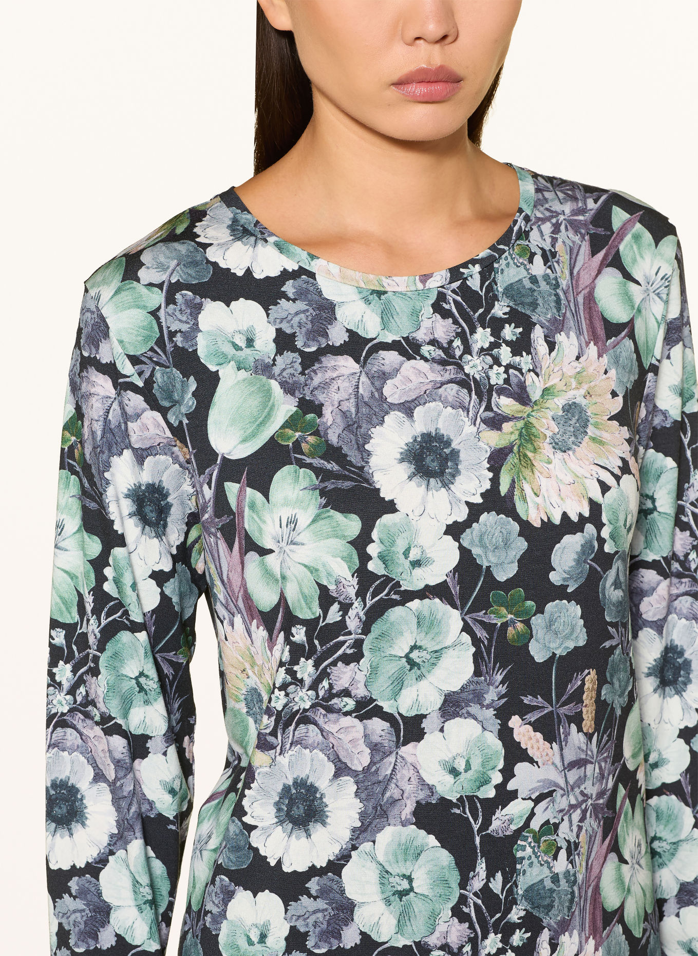 ESSENZA Chemise de nuit EMMY VIOLESTA: BLEU FONCÉ / VERT CLAIR / VERT
