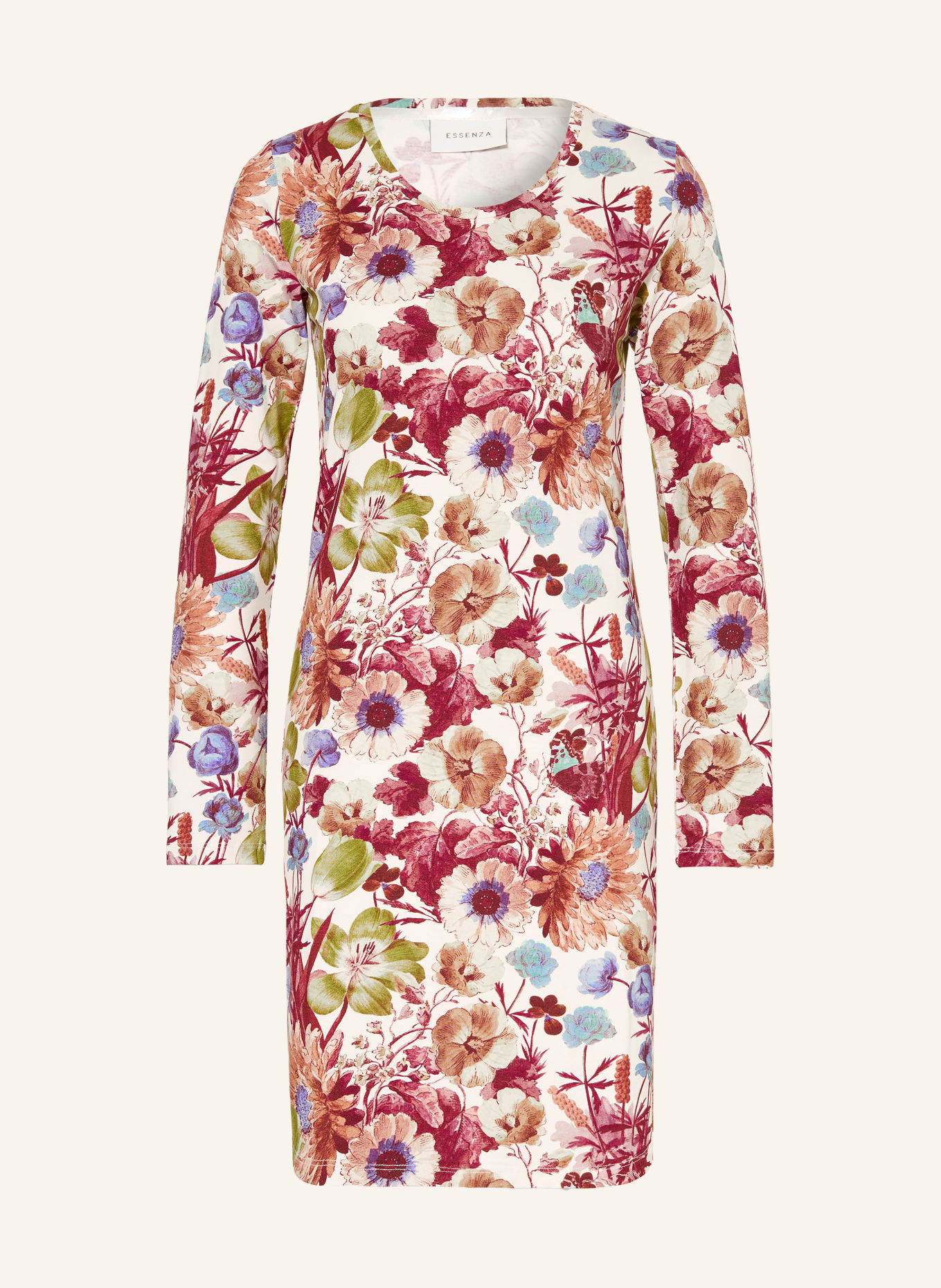 ESSENZA Chemise de nuit ELM VIOLESTA: CRÈME / FUCHSIA / VERT