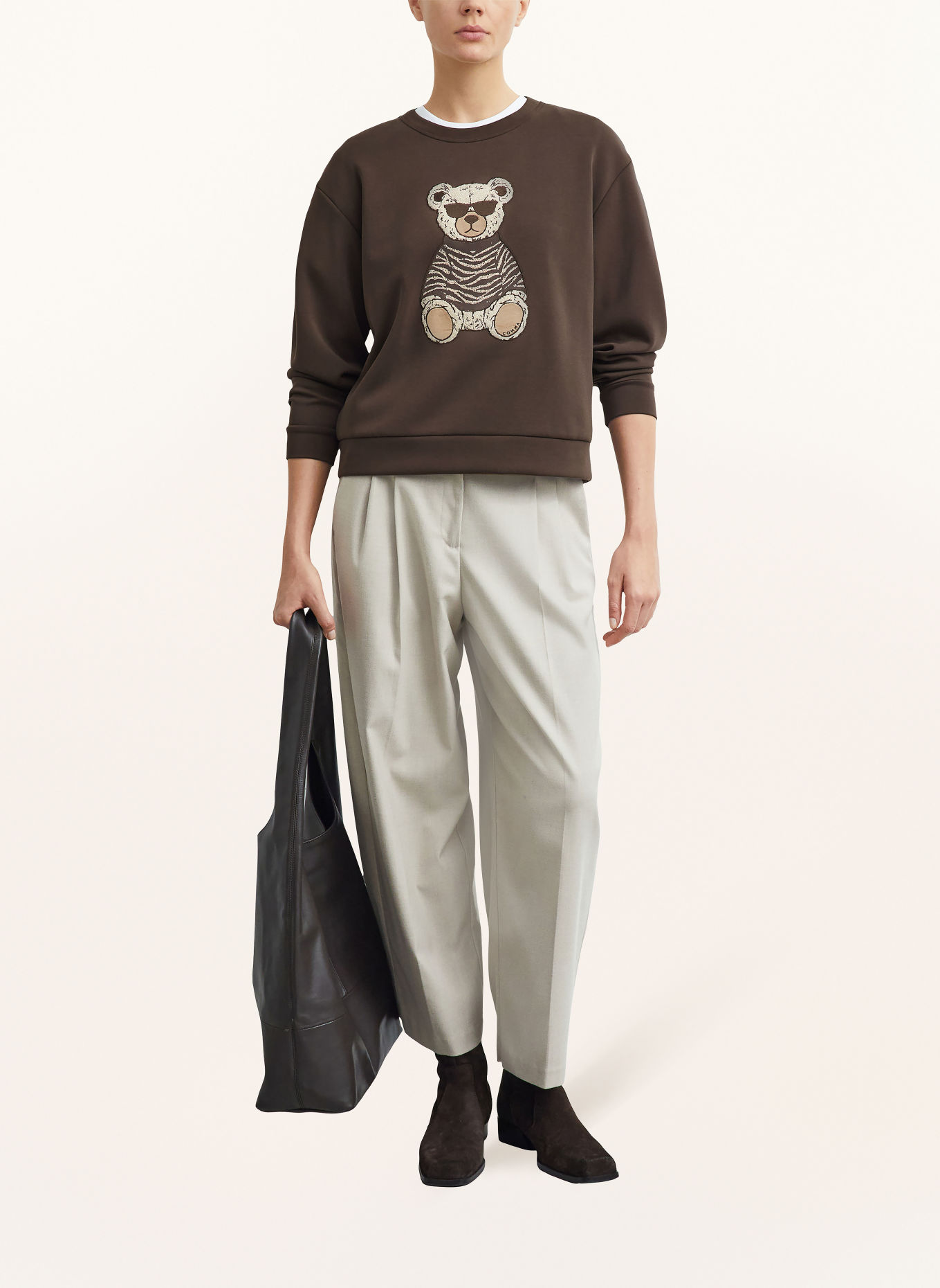 comma Sweatshirt: DUNKELBRAUN