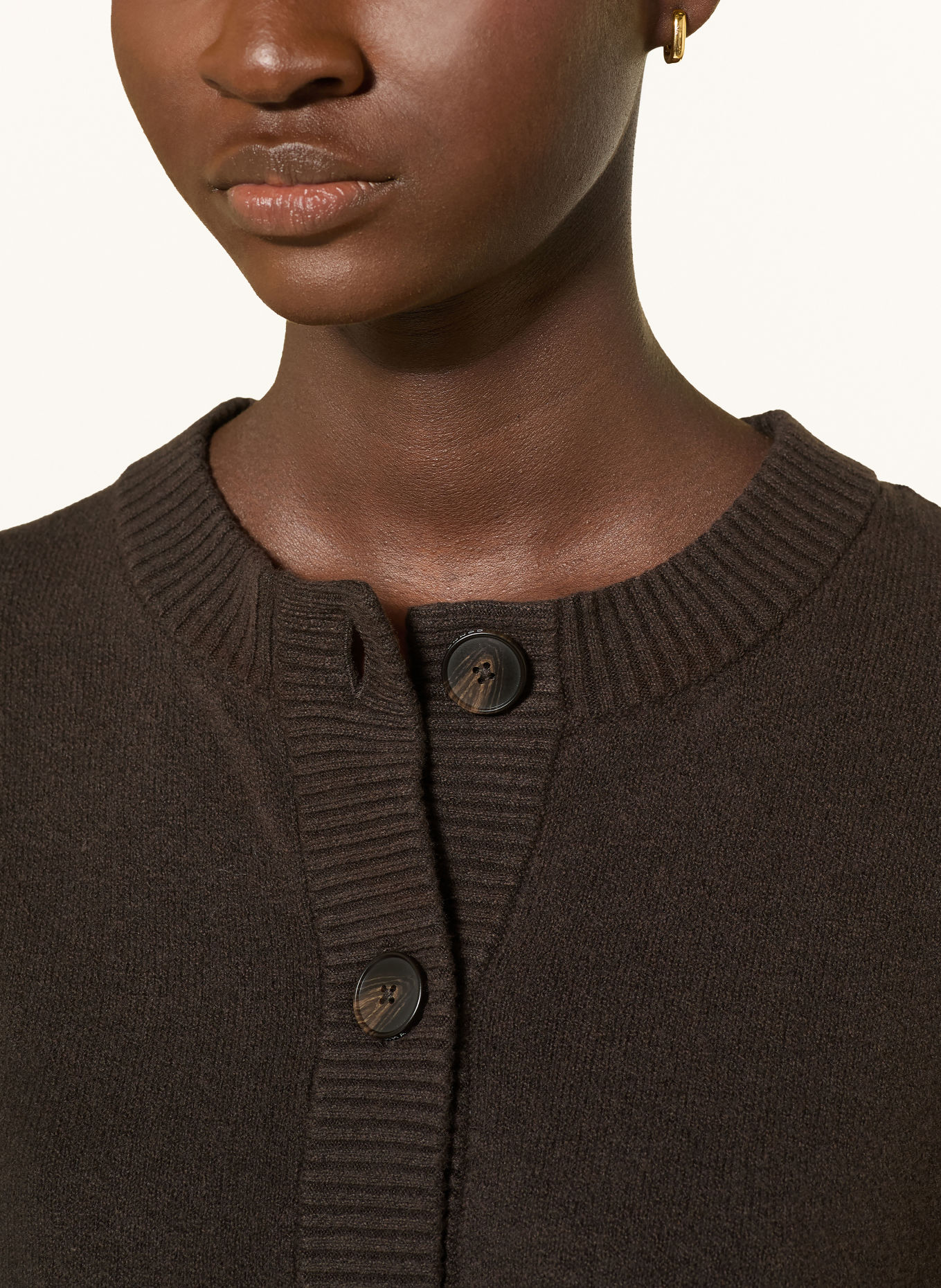 COMMA Strickjacke: DUNKELBRAUN