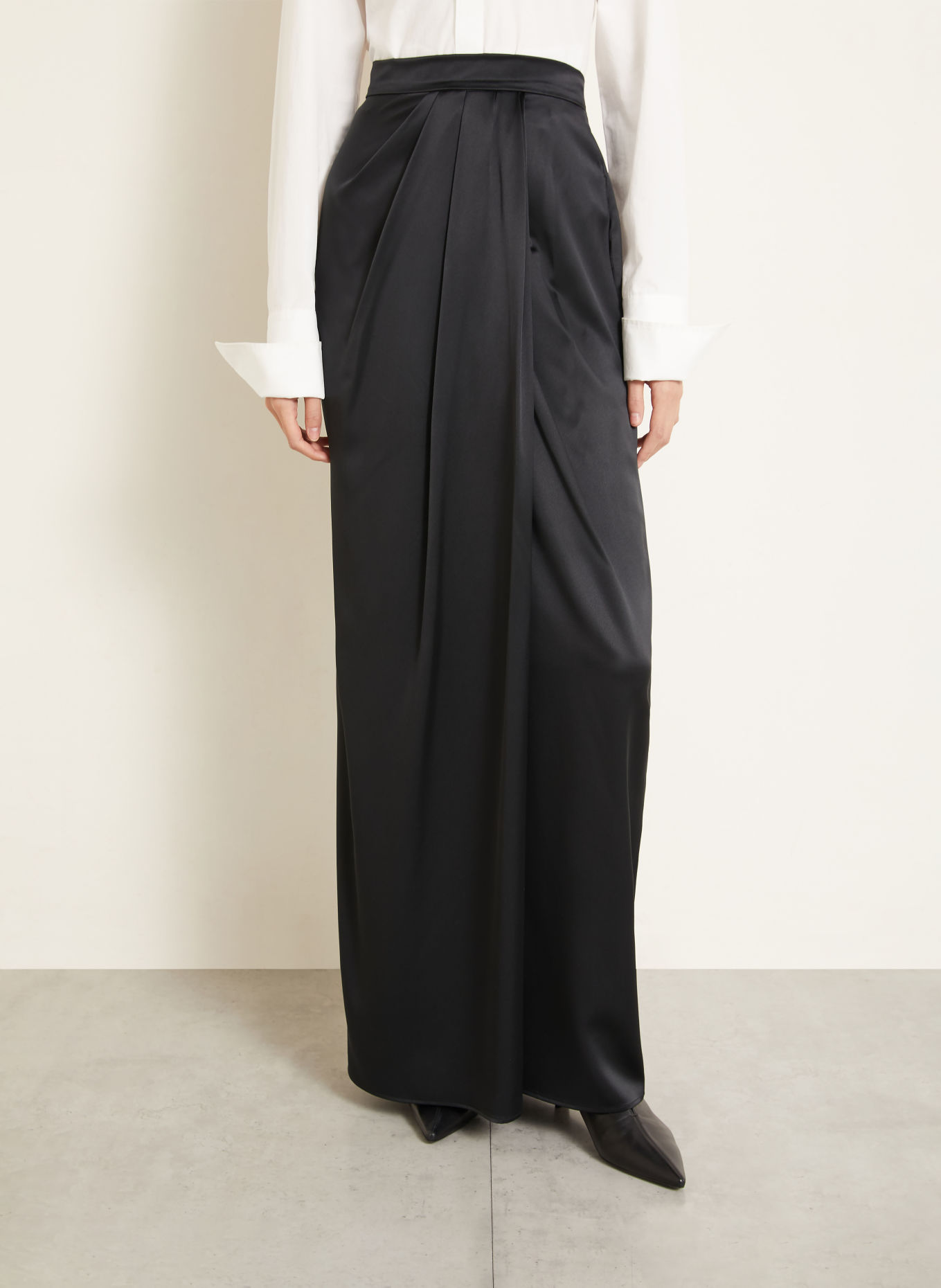 Max Mara Satynowa spódnica CAMERA z jedwabiu: CZIEMNOSZARY