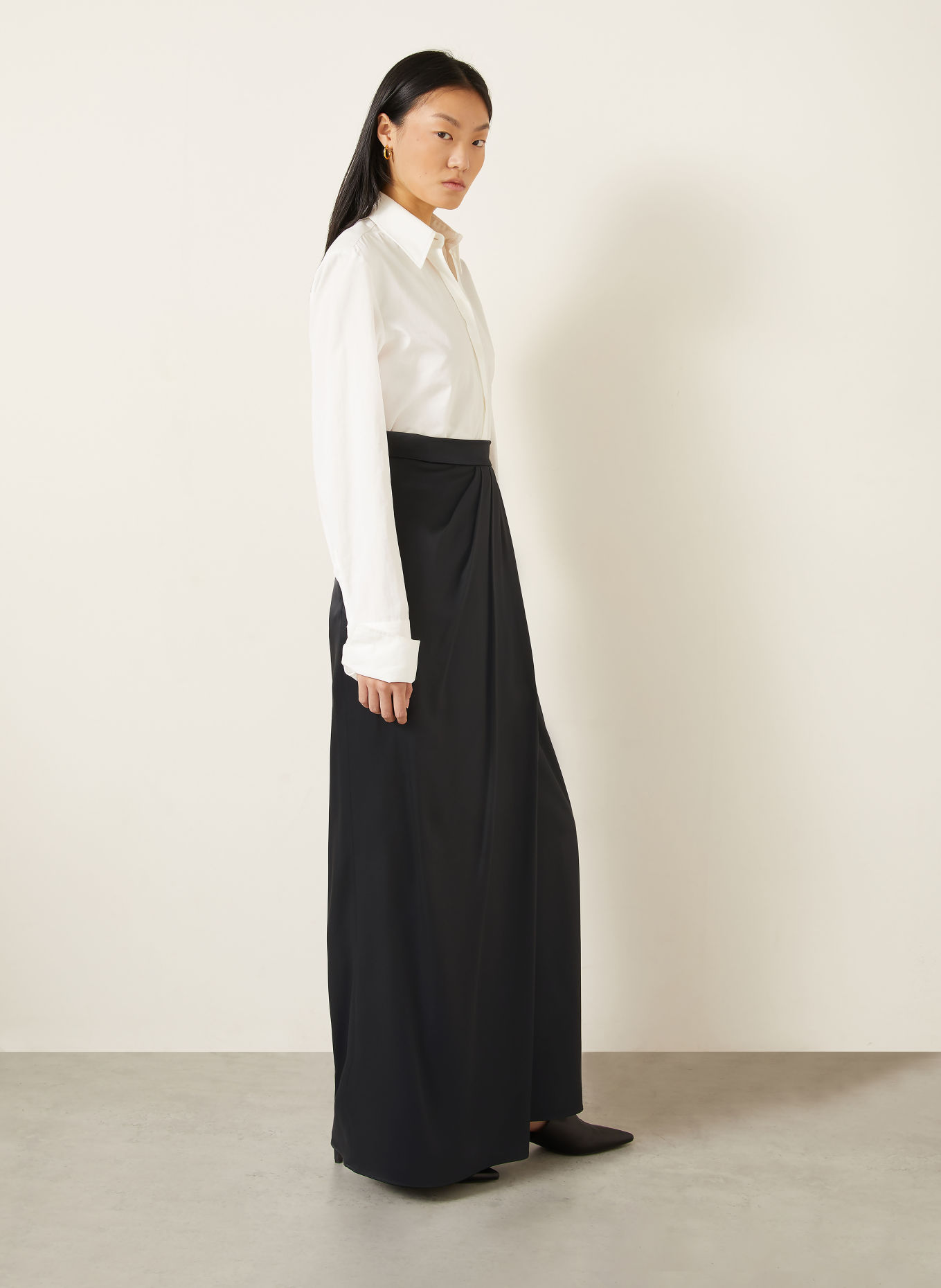 Max Mara Satynowa spódnica CAMERA z jedwabiu: CZIEMNOSZARY