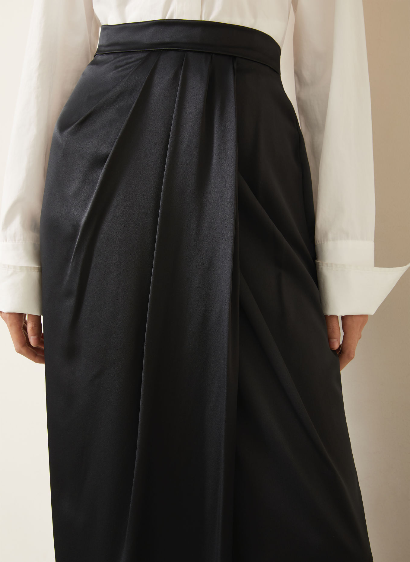 Max Mara Satynowa spódnica CAMERA z jedwabiu: CZIEMNOSZARY
