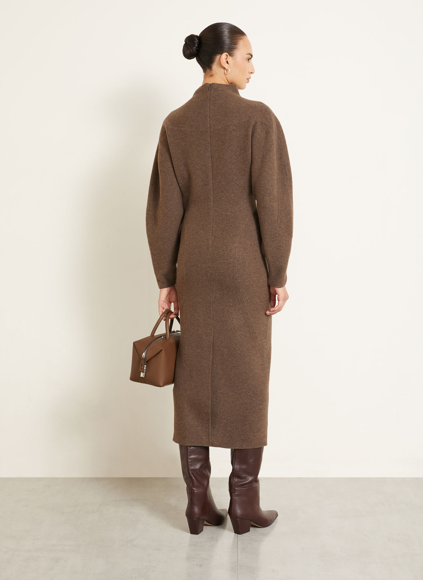 Max Mara Pletené šaty TENUTA: HNĚDÁ