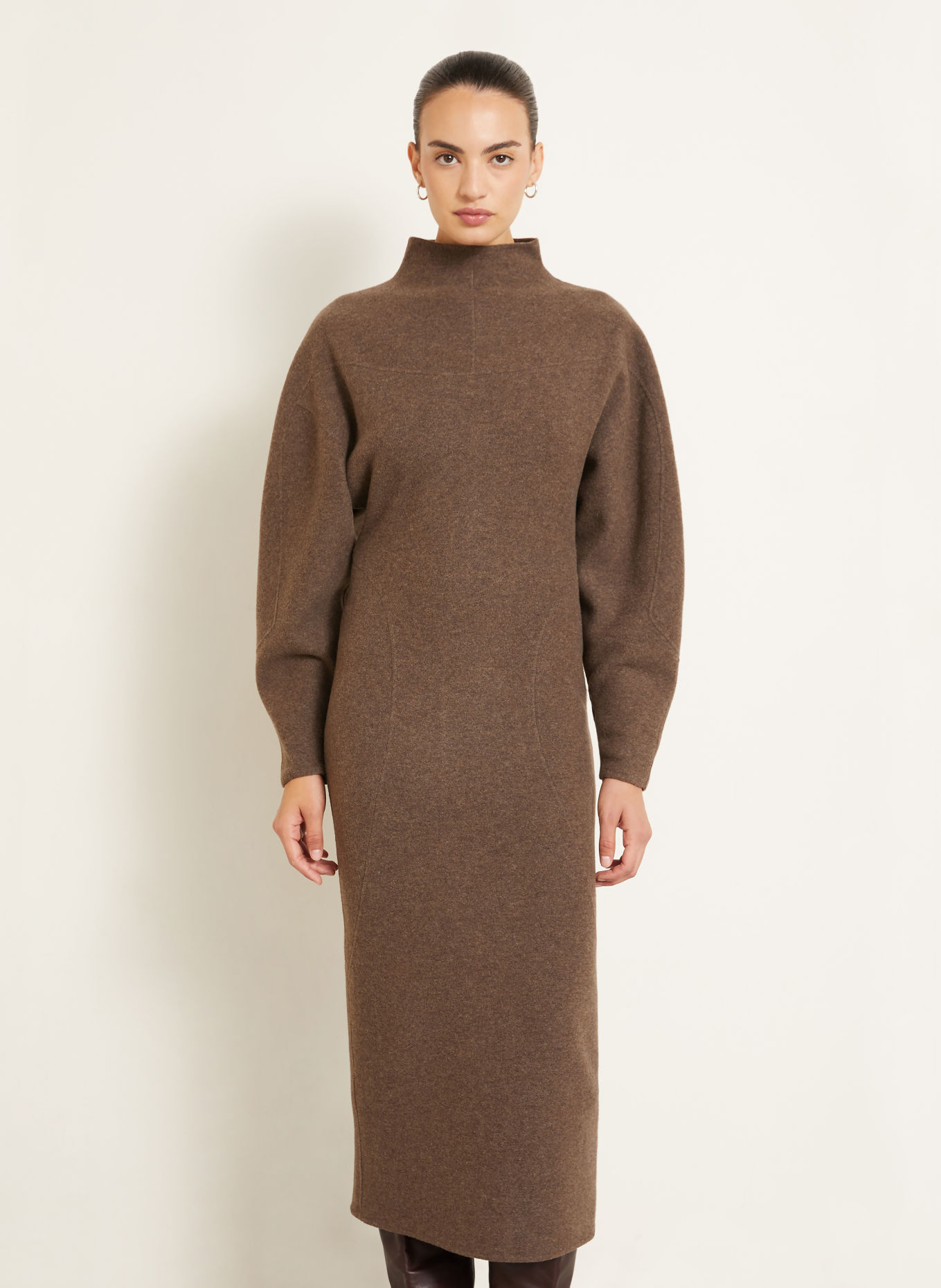 Max Mara Pletené šaty TENUTA: HNĚDÁ