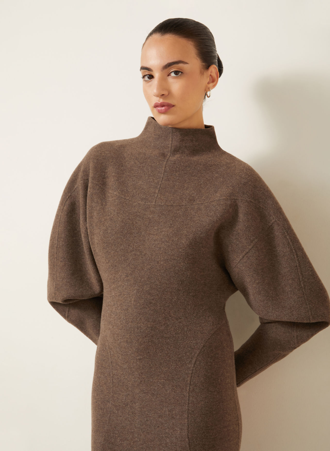 Max Mara Pletené šaty TENUTA: HNĚDÁ