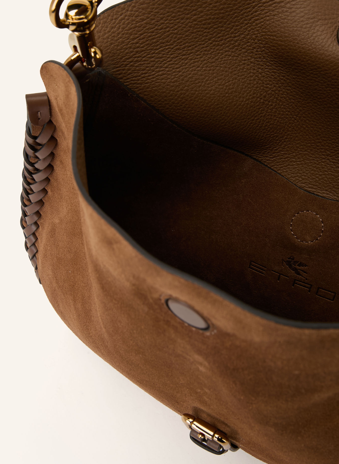 ETRO Schultertasche: BRAUN / GOLD