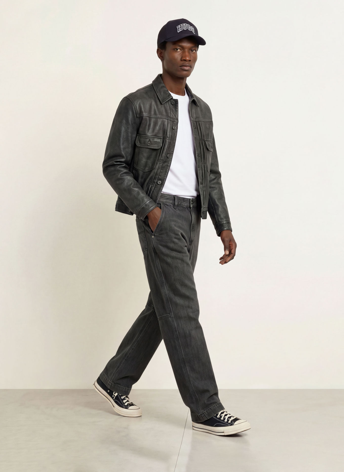 HUGO Jeansy ALTON o kroju regular fit: 032 MEDIUM GREY