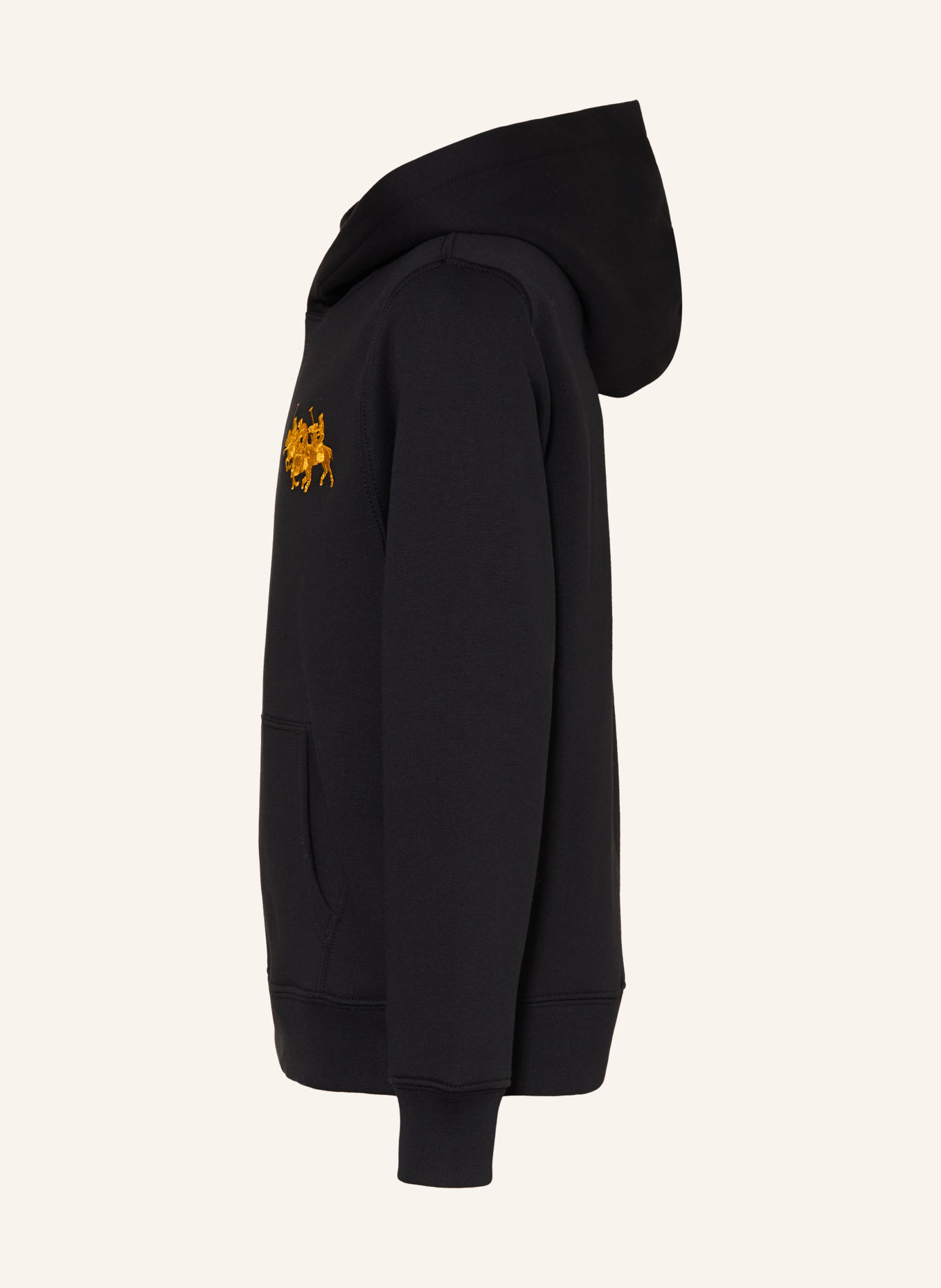 POLO RALPH LAUREN Hoodie: SVART / MÖRKGUL