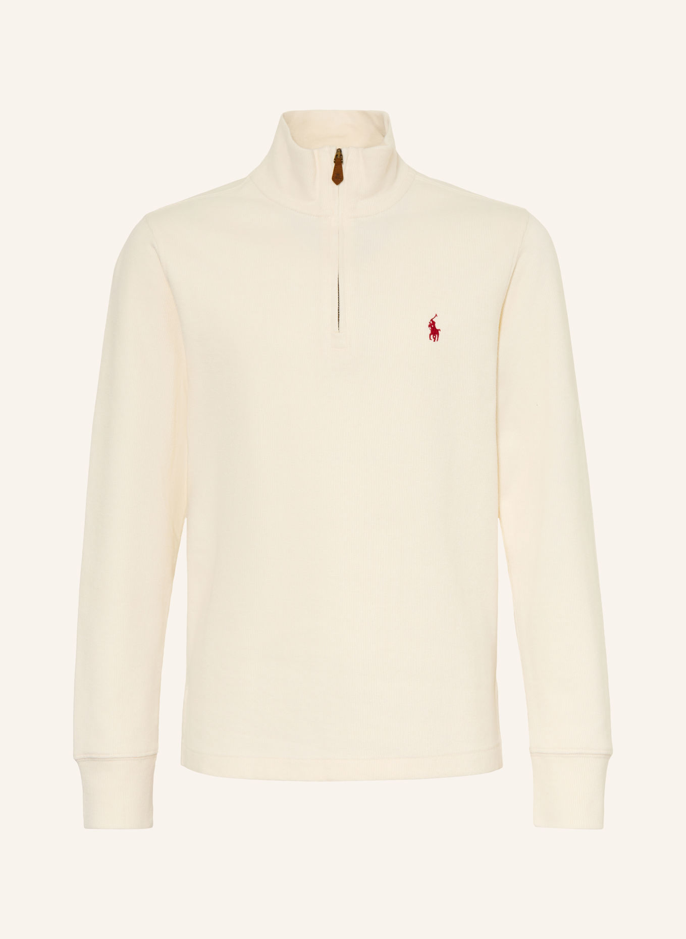 POLO RALPH LAUREN Pull col zippé: CRÈME