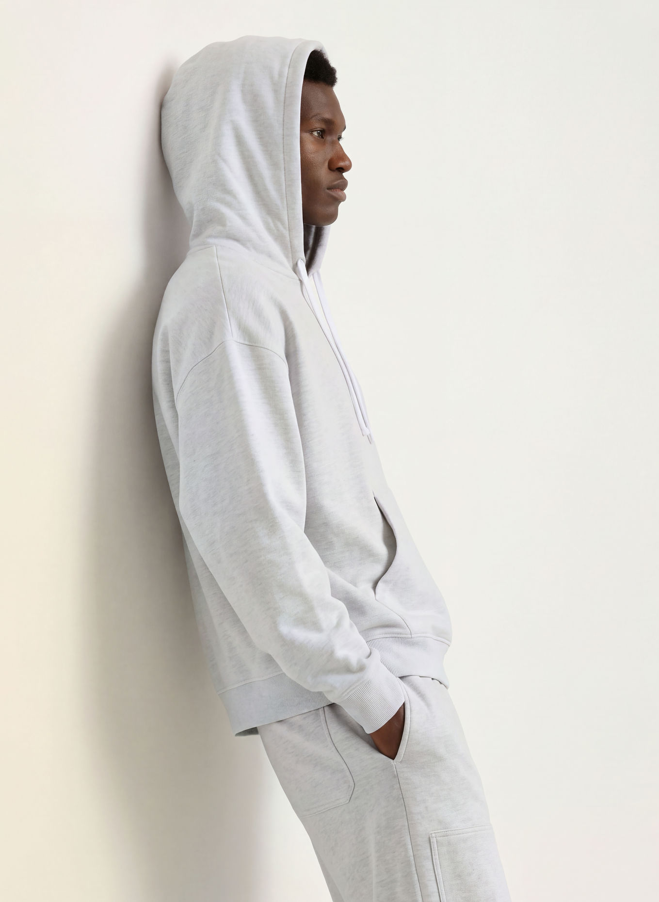 HUGO Hoodie NIMOSOD: LICHTGRIJS