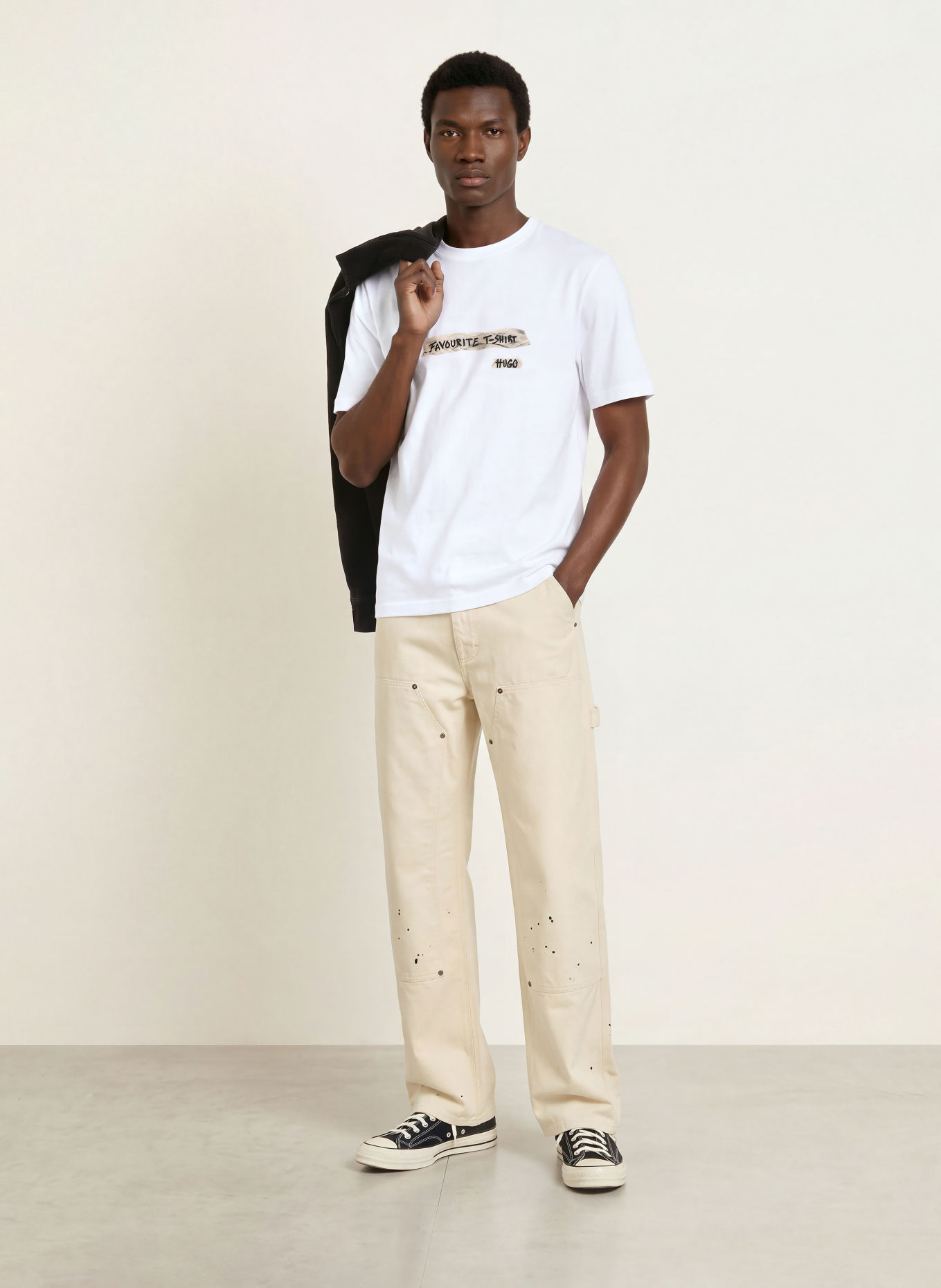 HUGO T-Shirt NAXTER: WEISS
