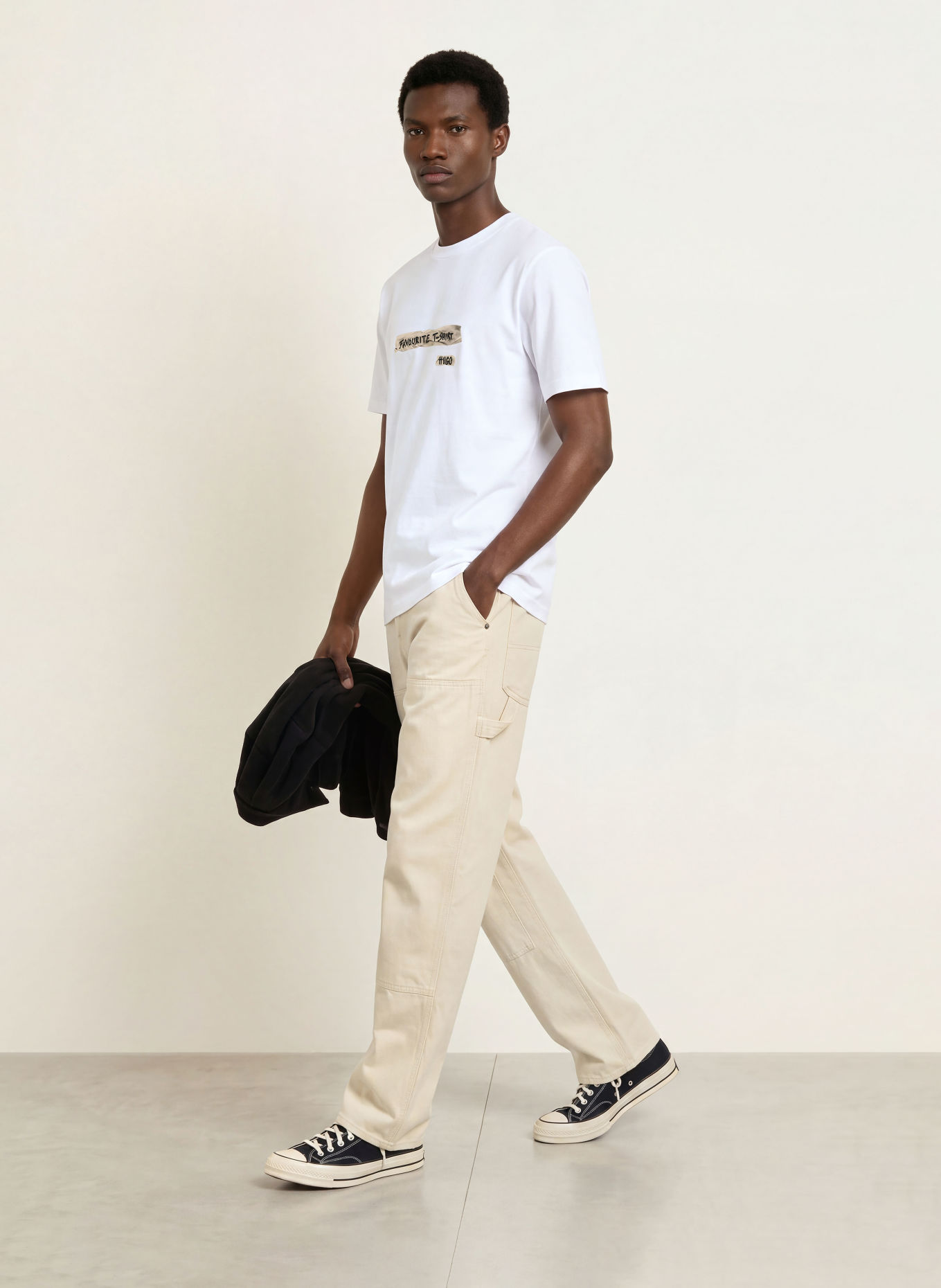 HUGO T-Shirt NAXTER: WEISS
