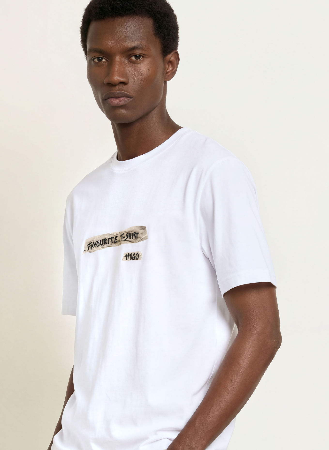 HUGO T-Shirt NAXTER: WEISS