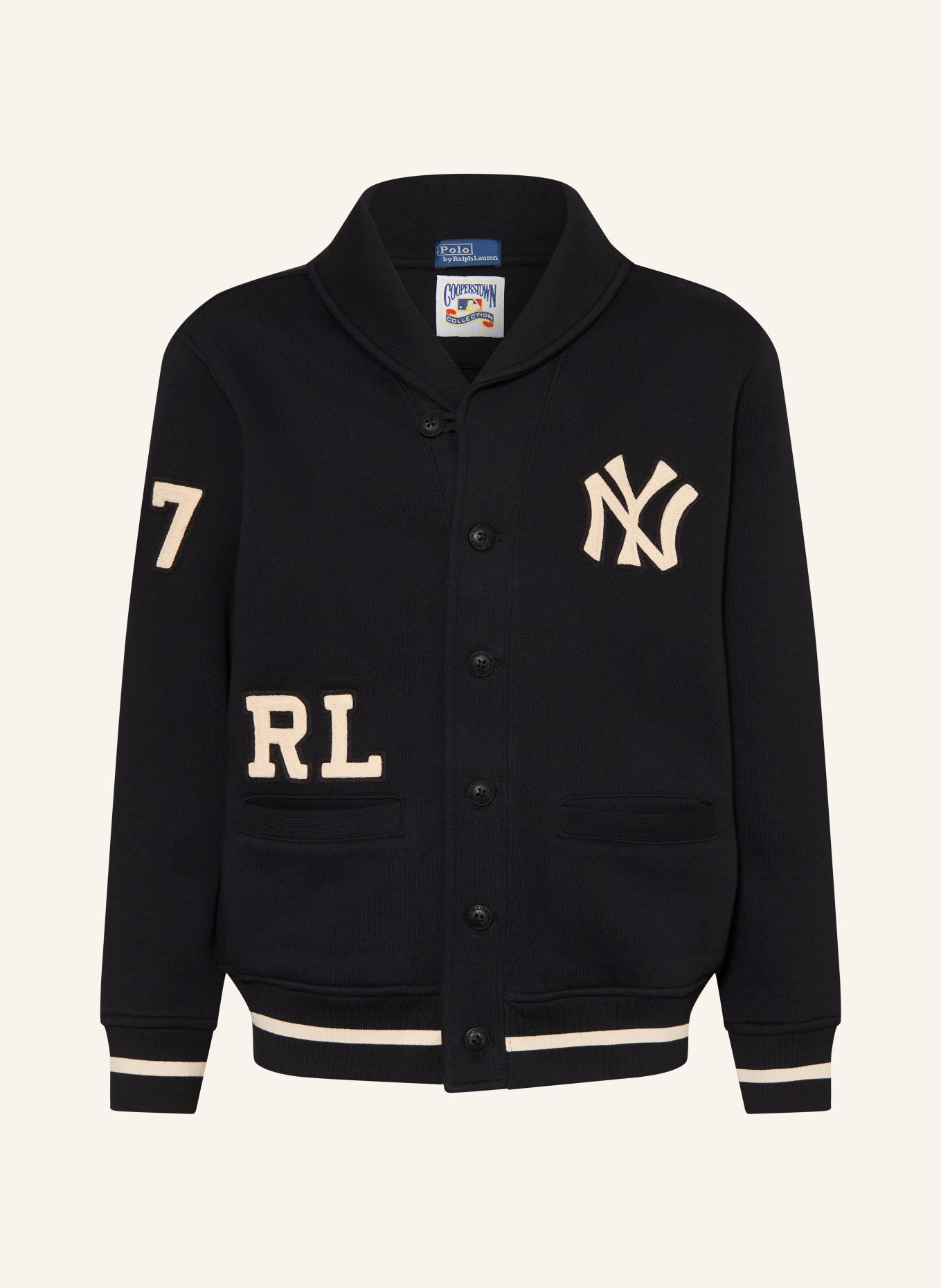 POLO RALPH LAUREN College-Jacke: DUNKELBLAU / ECRU