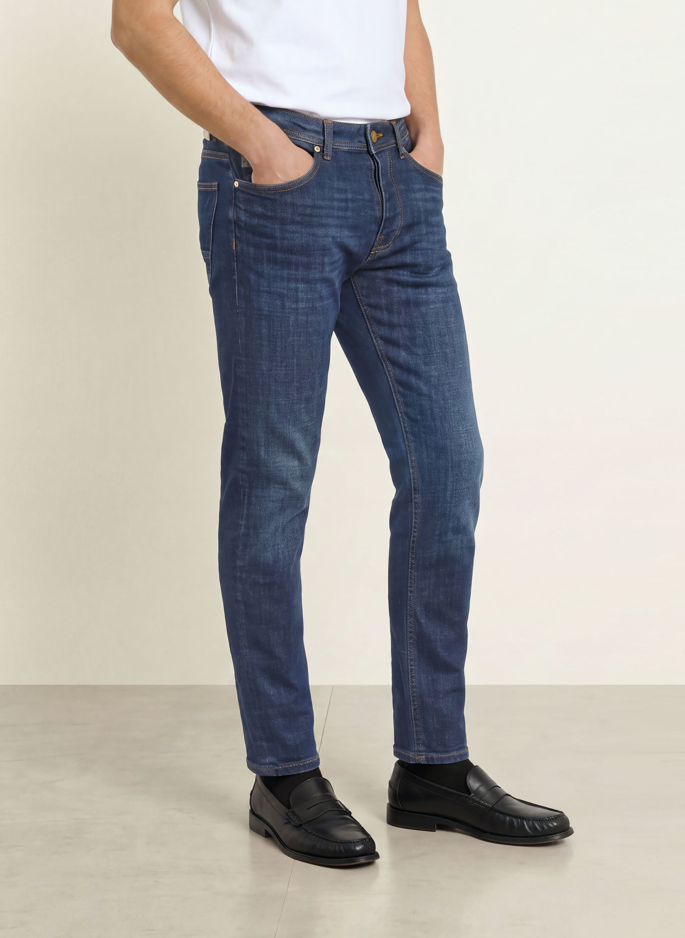 GOLDGARN DENIM Džíny U2 Tapered Fit: 1090 midblue