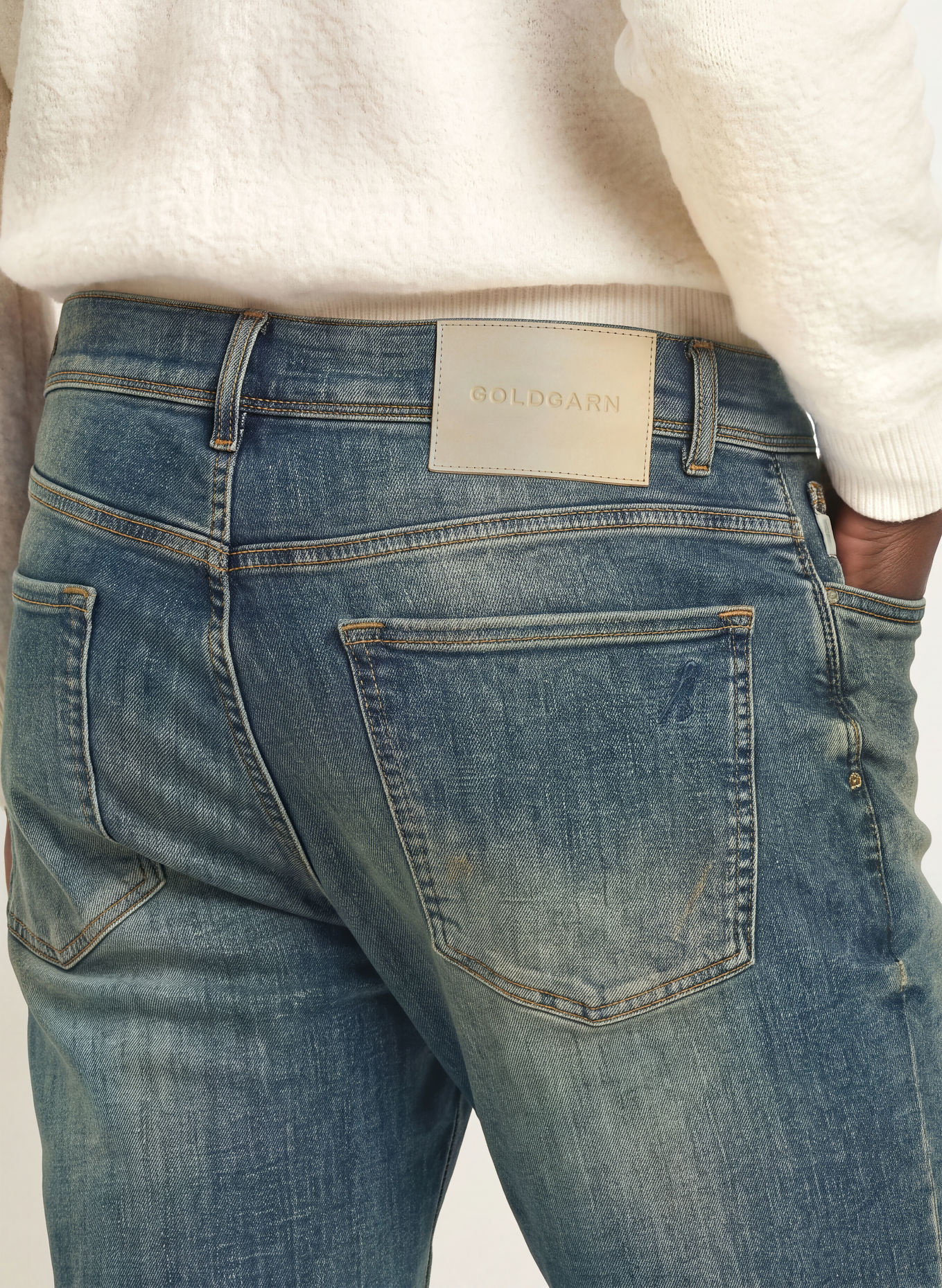 GOLDGARN DENIM Džíny RHEINAU, volný střih, zkrácená délka: 1010 Vintageblue