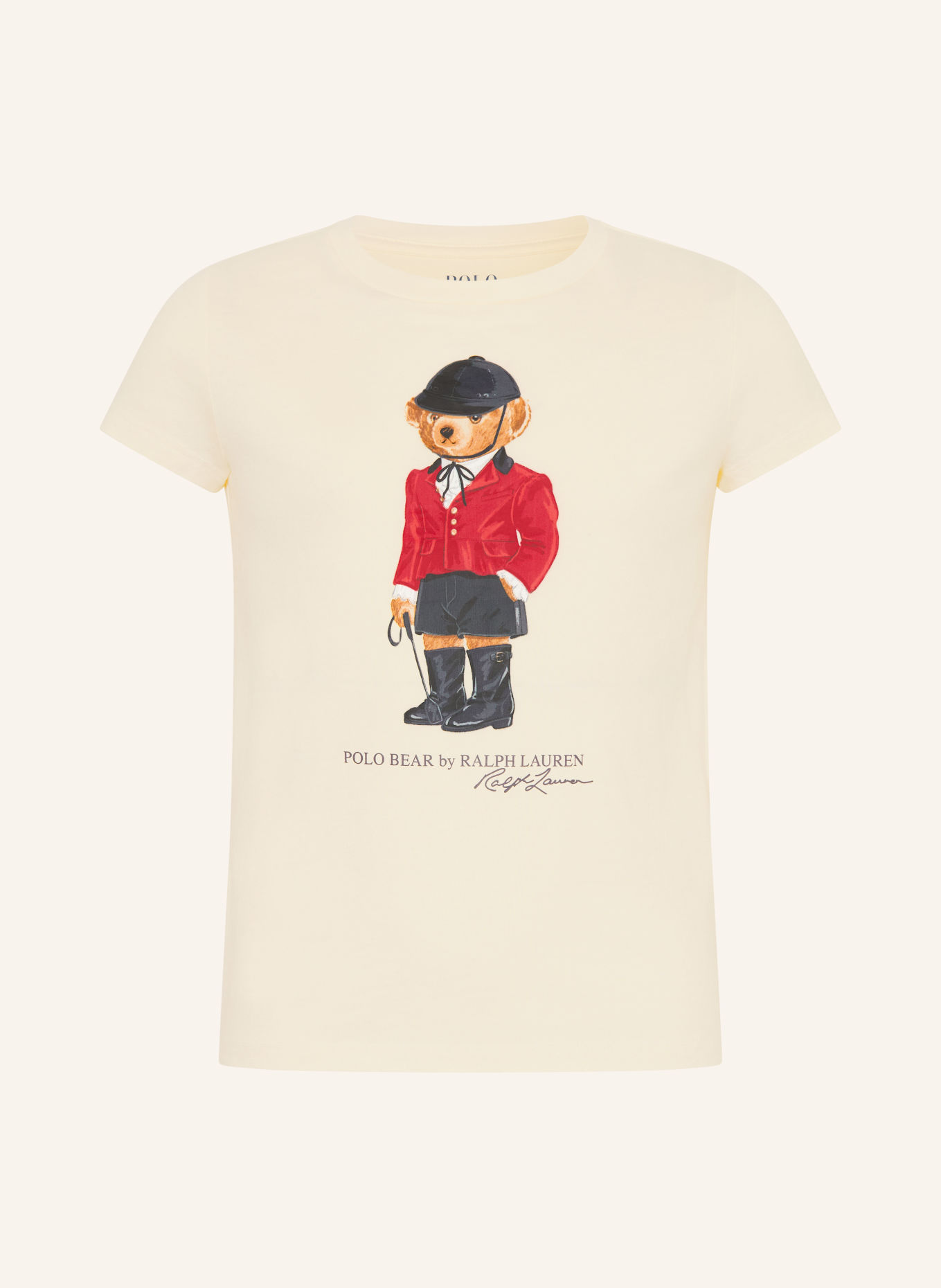POLO RALPH LAUREN T-Shirt: CREME / DUNKELROT / SCHWARZ