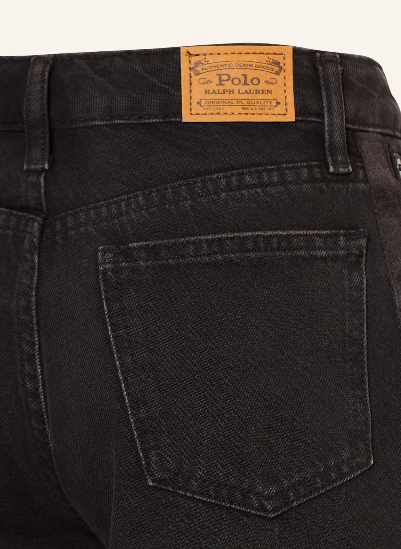 POLO RALPH LAUREN Jean Curve à coupe fuselée avec bandes en galon: 001 SILAS WASH