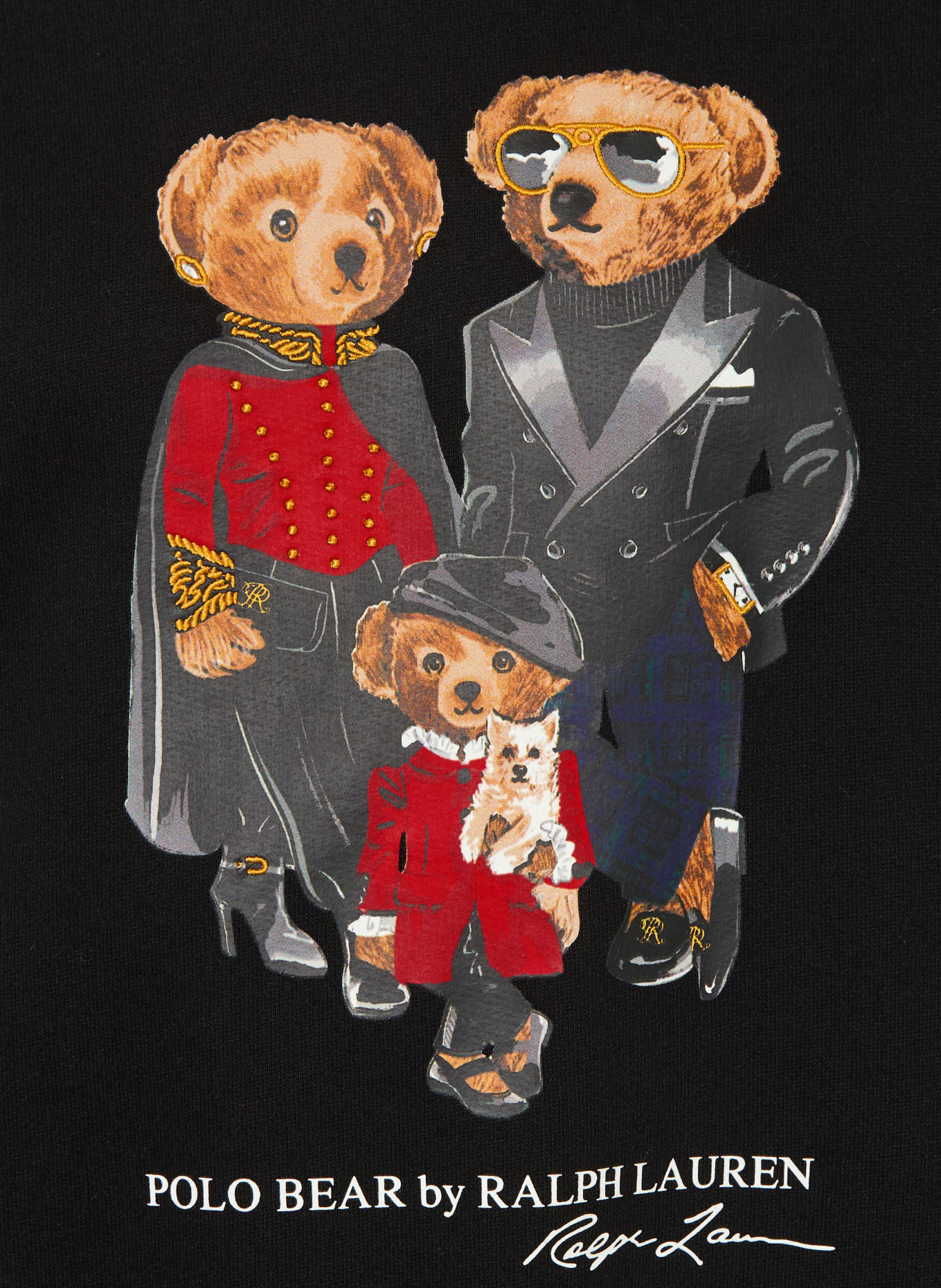 POLO RALPH LAUREN Bluza: CZARNY / BRĄZOWY / CIEMNOCZERWONY
