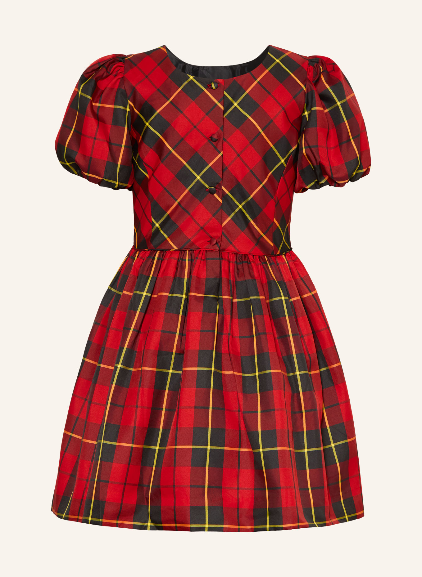 POLO RALPH LAUREN Jurk: ROOD / GEEL / ZWART